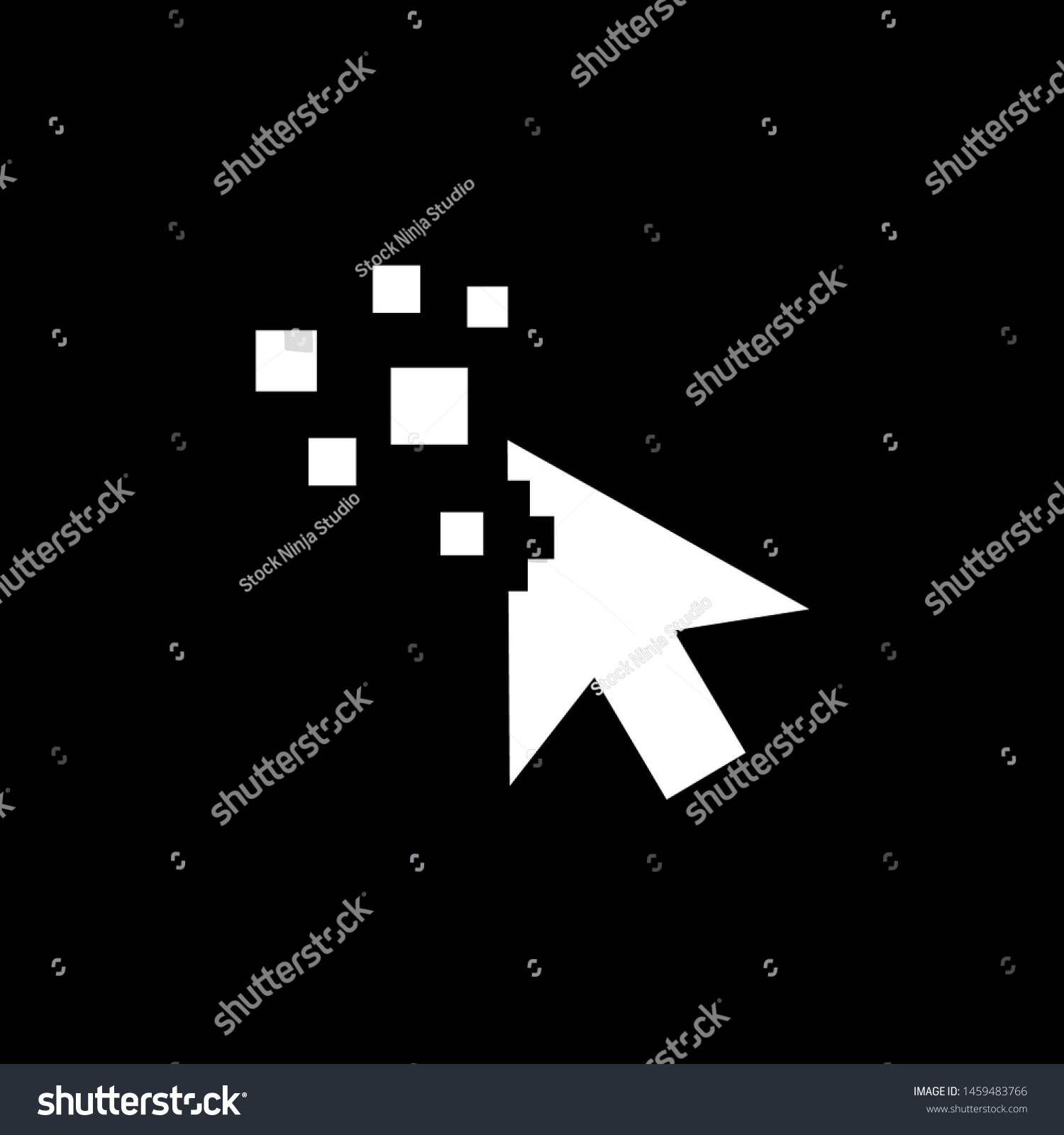 Mouse Cursor Icon On Black Background Stock Vector (Royalty Free