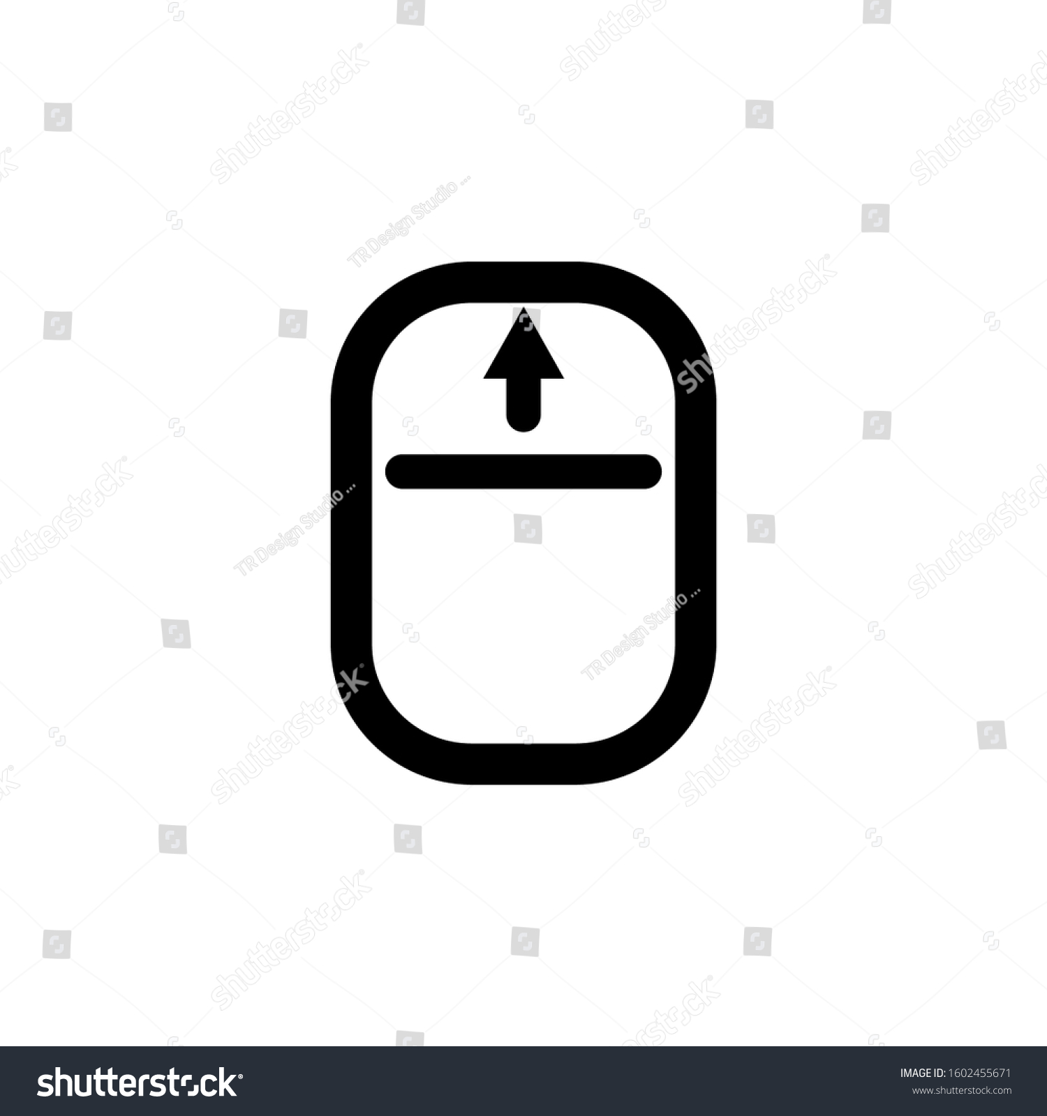Mouse Icon Line Style Scroll Computer Stock Vector (Royalty Free ...