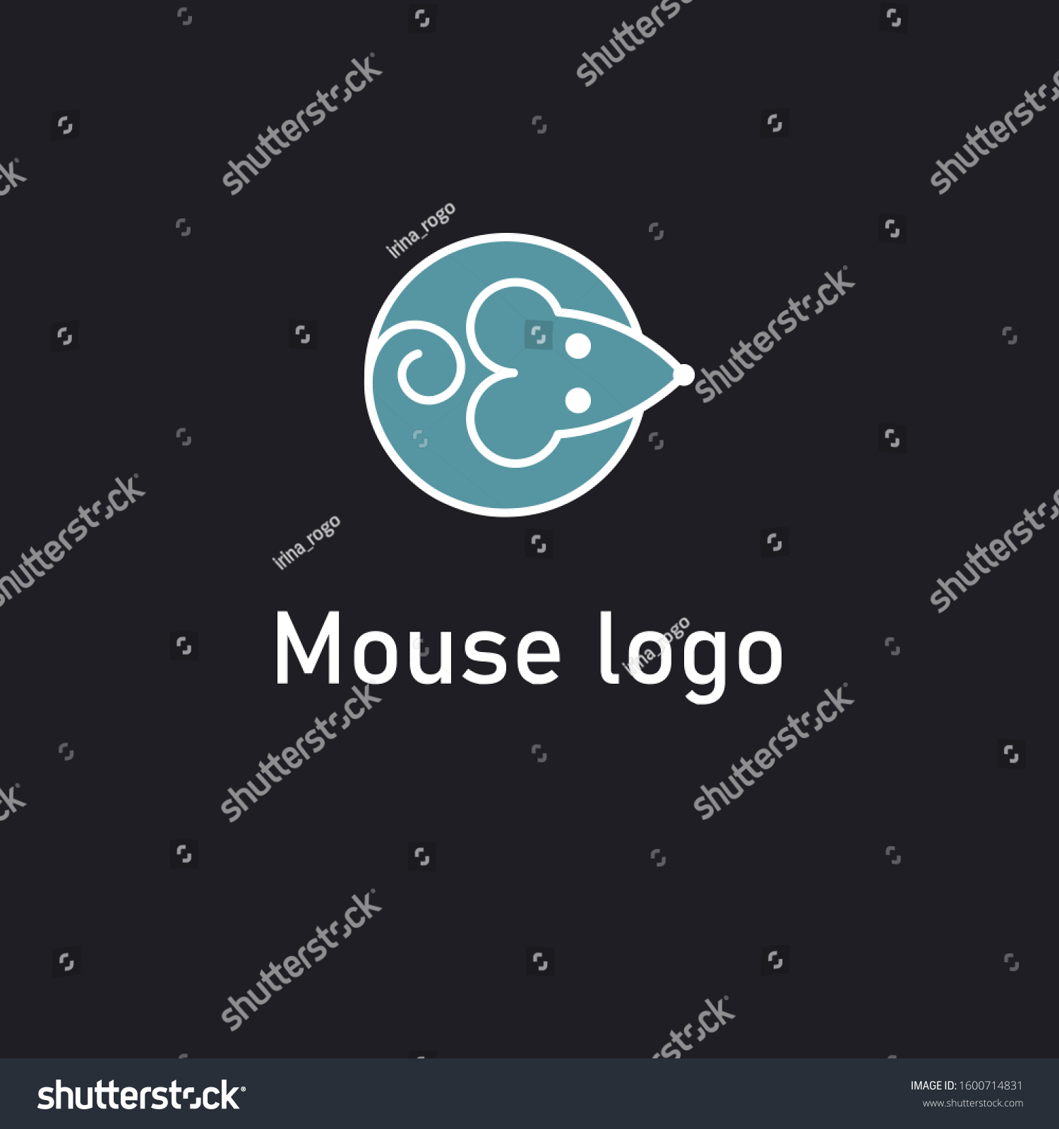 Mouse Logo Design Template Outline Icon Stock Vector Royalty Free