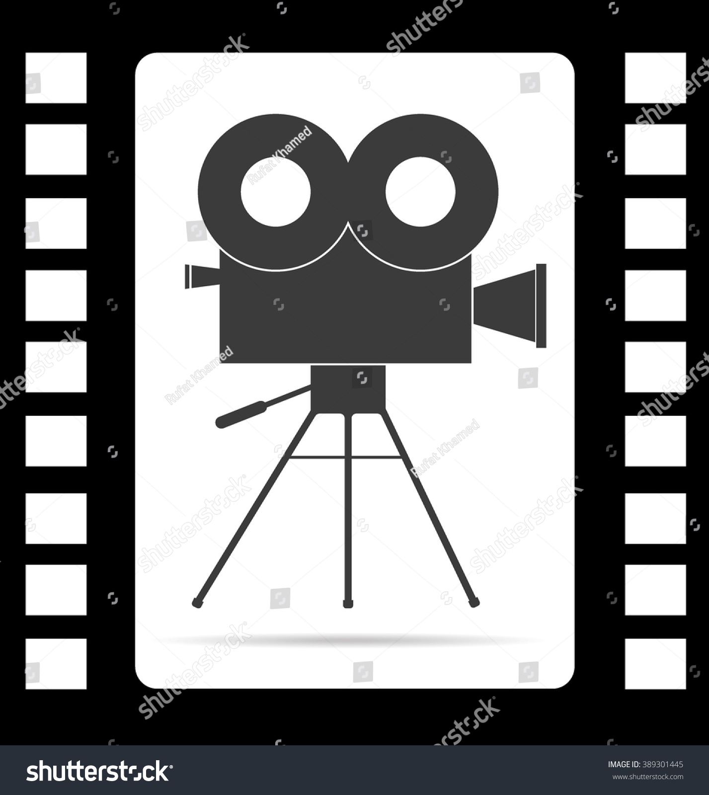 Movie Icon Cinema Icon Vector Stock Vector 389301445 - Shutterstock