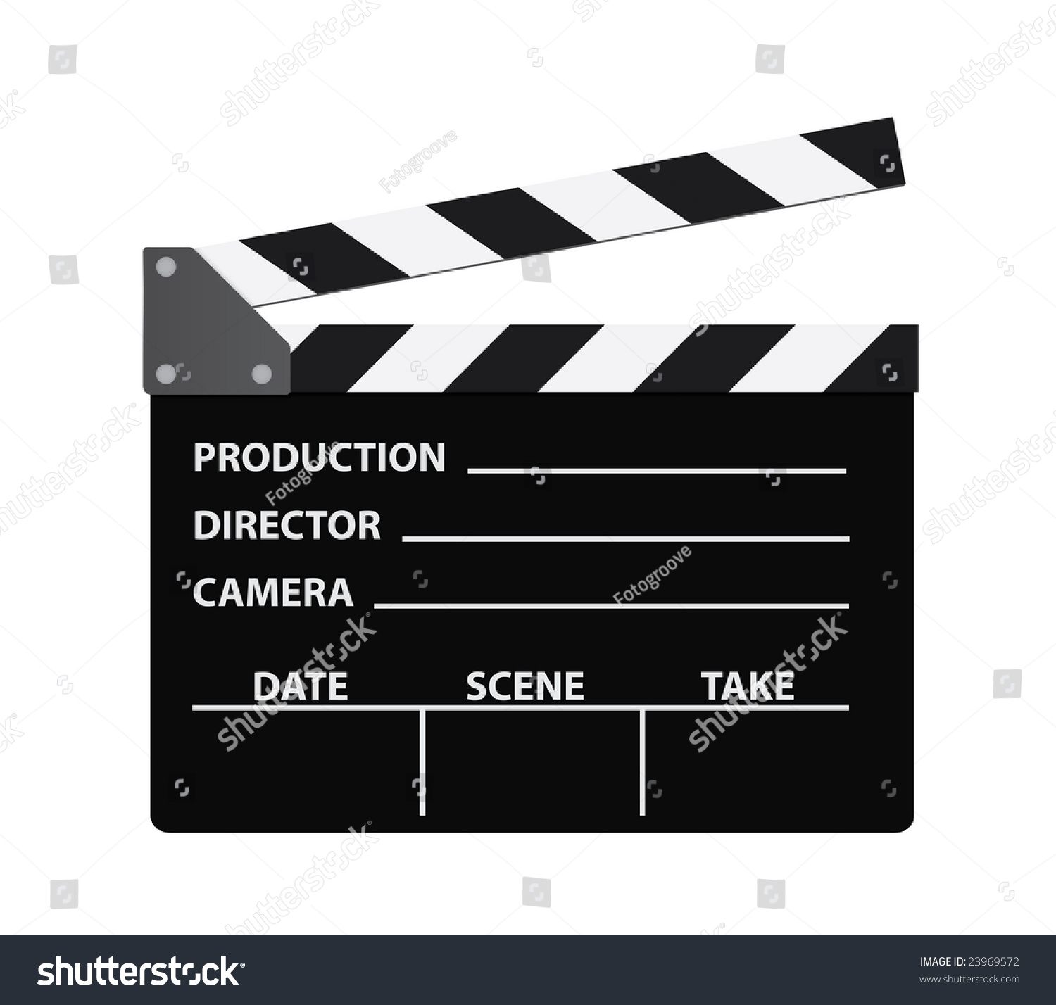 Movie Or Film Classic Clapboard Stock Vector Illustration 23969572 ...