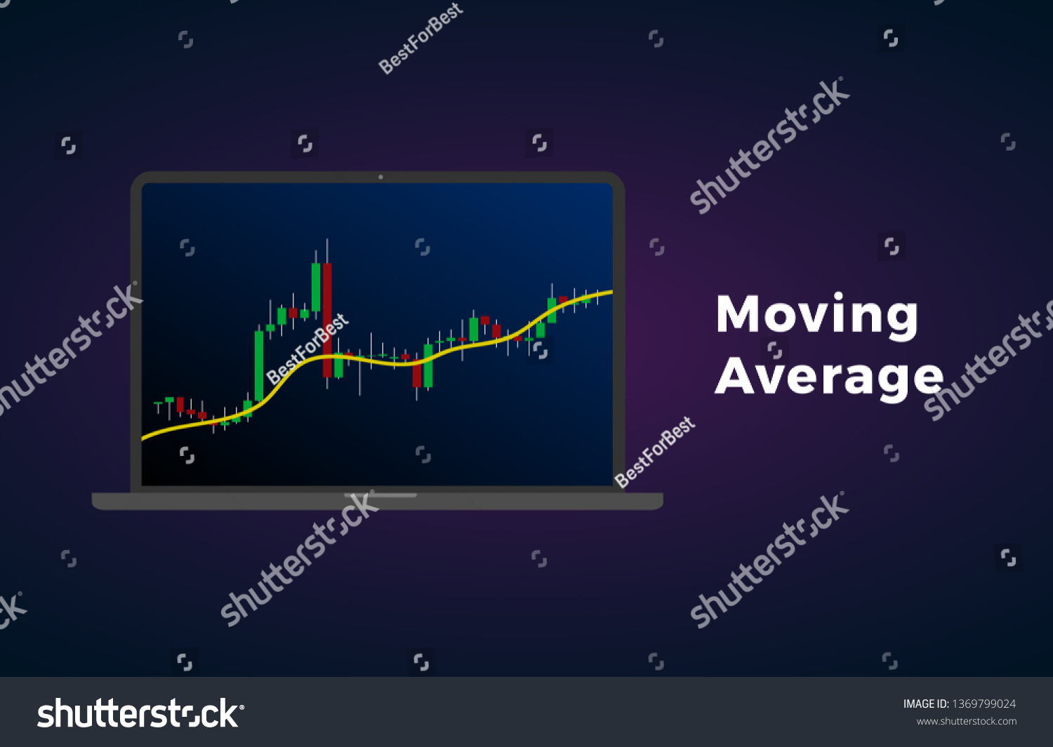 Moving Average Indicator Technical Analysis Vector Stock Vector - 