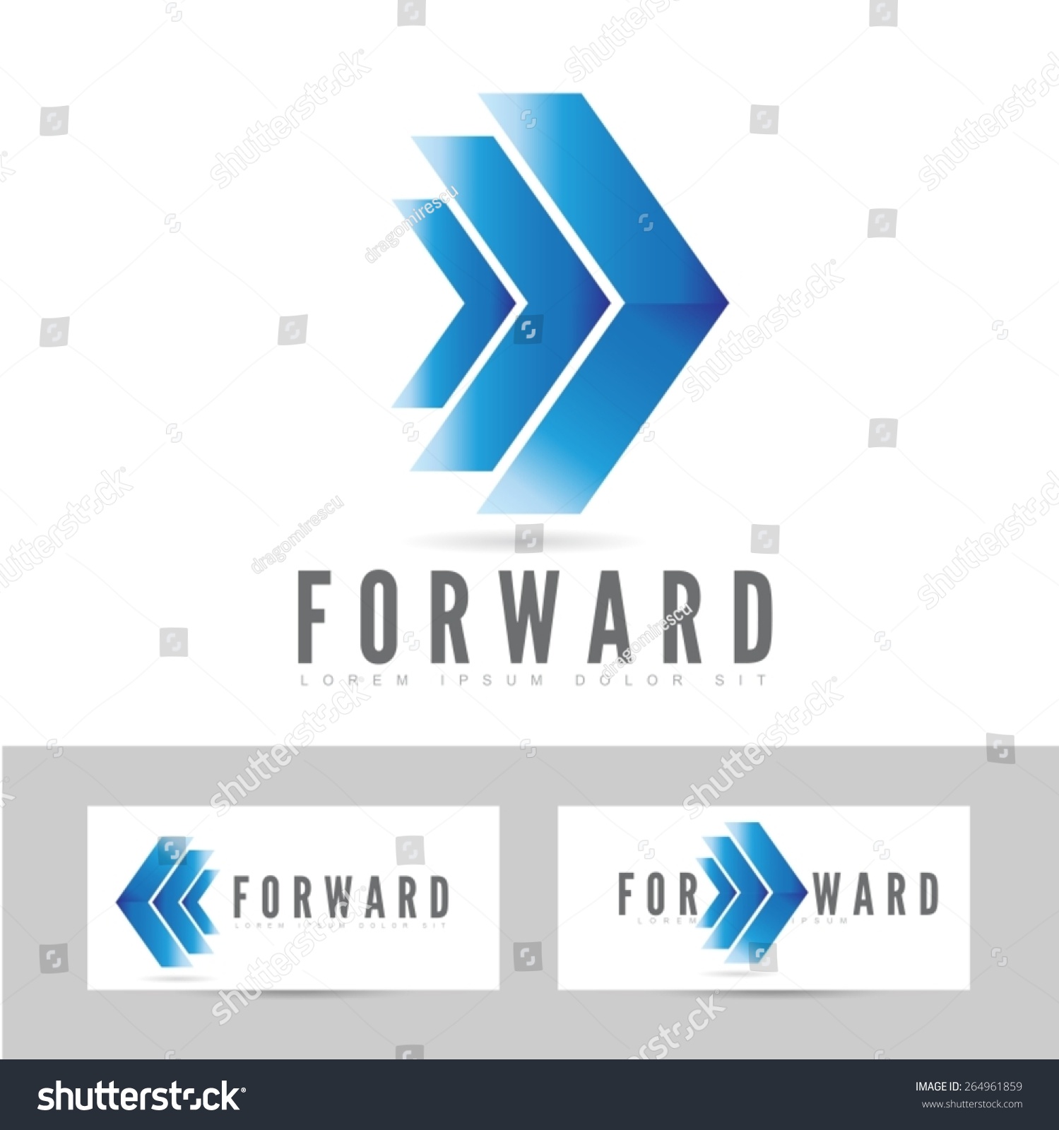 Moving Forward Blue Logo Arrow Concept Stock Vector 264961859 ...