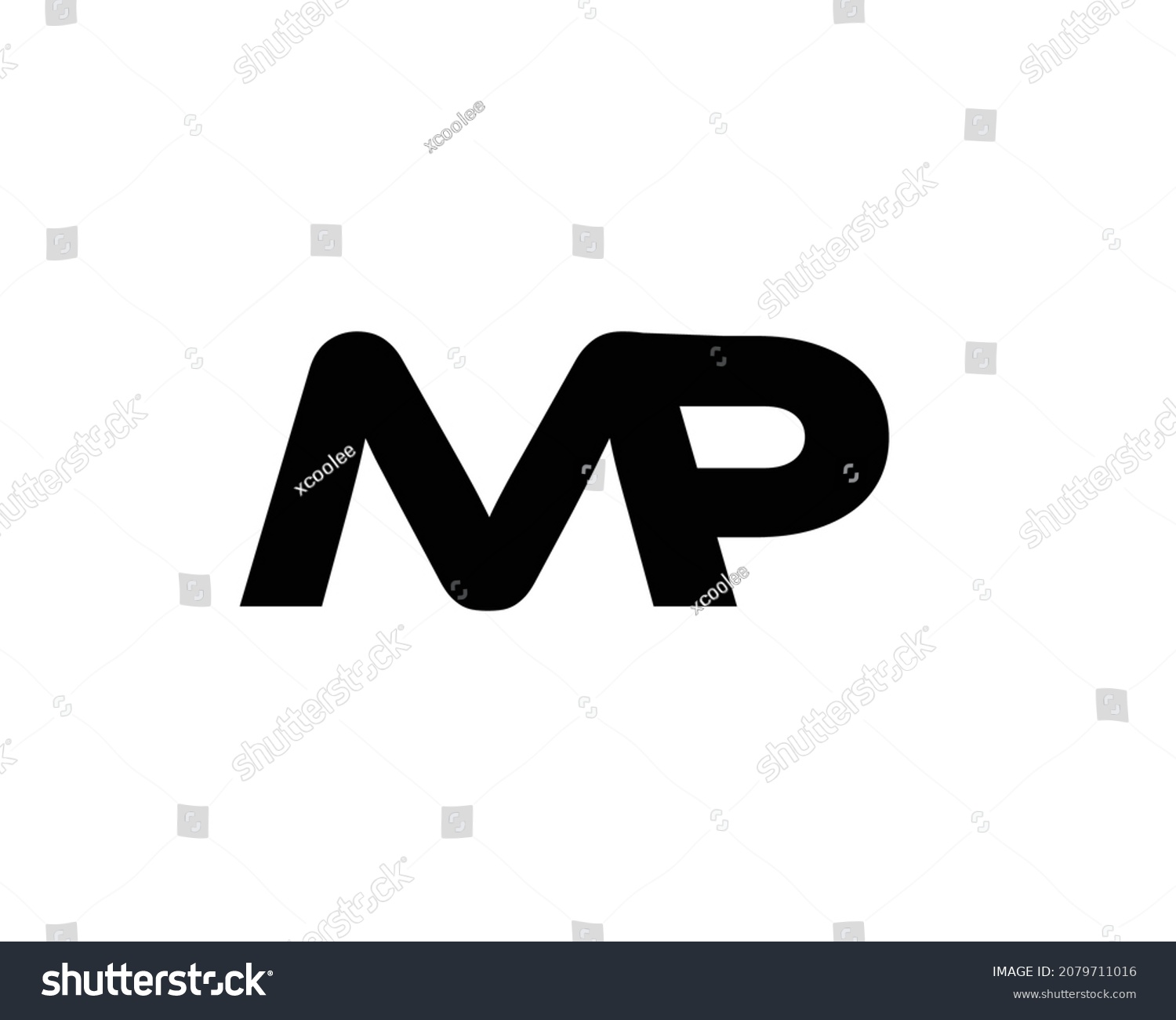 Mp Logo Design Vector Template Stock Vector (Royalty Free) 2079711016 ...