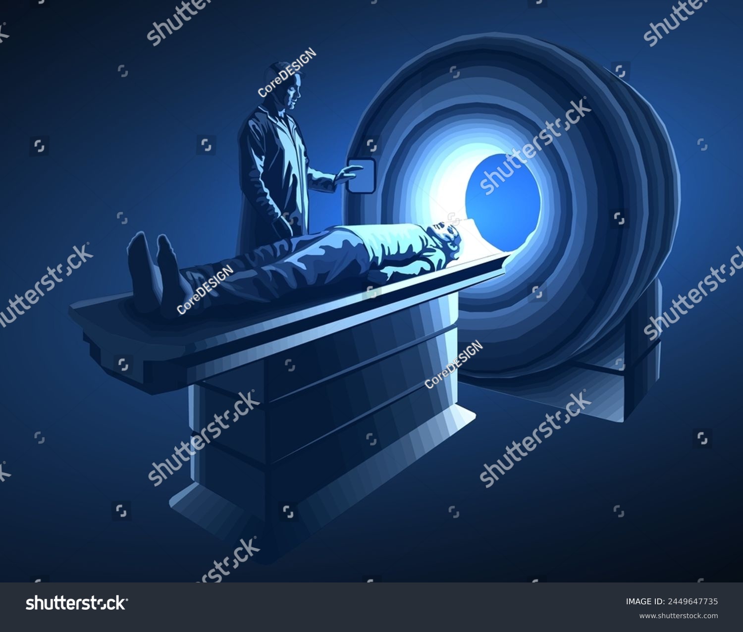 SVG of MRI machine. Head CT, Brain imaging, Diagnostic radiology, Medical scanner, Digital care, Magnetic resonance, MRI scan, Computer tomography, Cancer test, Hospital equipment, Lab technology concept svg