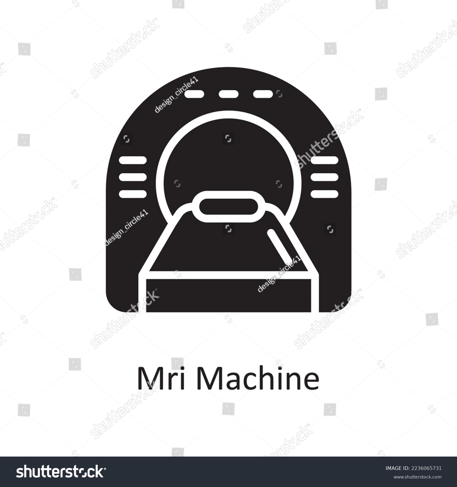 SVG of Mri Machine Vector Solid Icon Design illustration. Medical Symbol on White background EPS 10 File svg