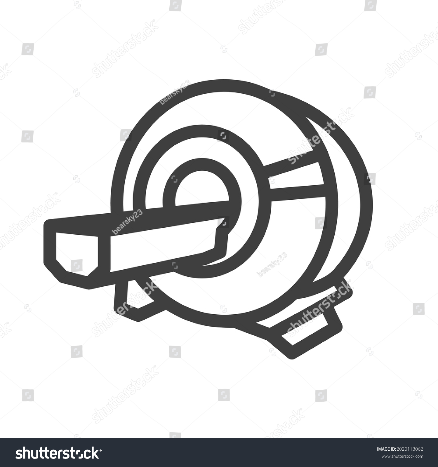 SVG of MRI or CAT scan icon for computed tomography or CT tech idea svg