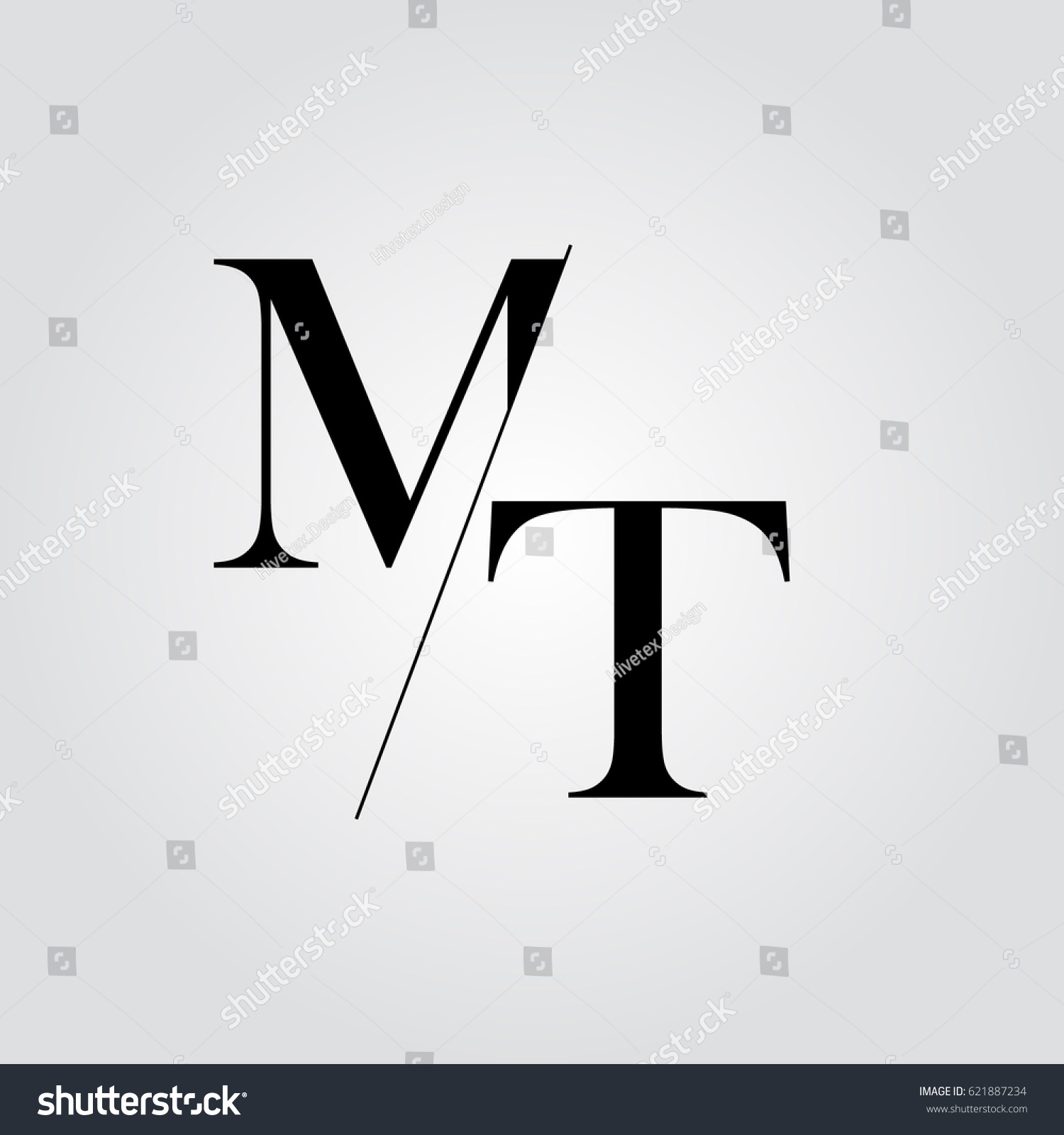 Mt Logo Stock Vector Royalty Free