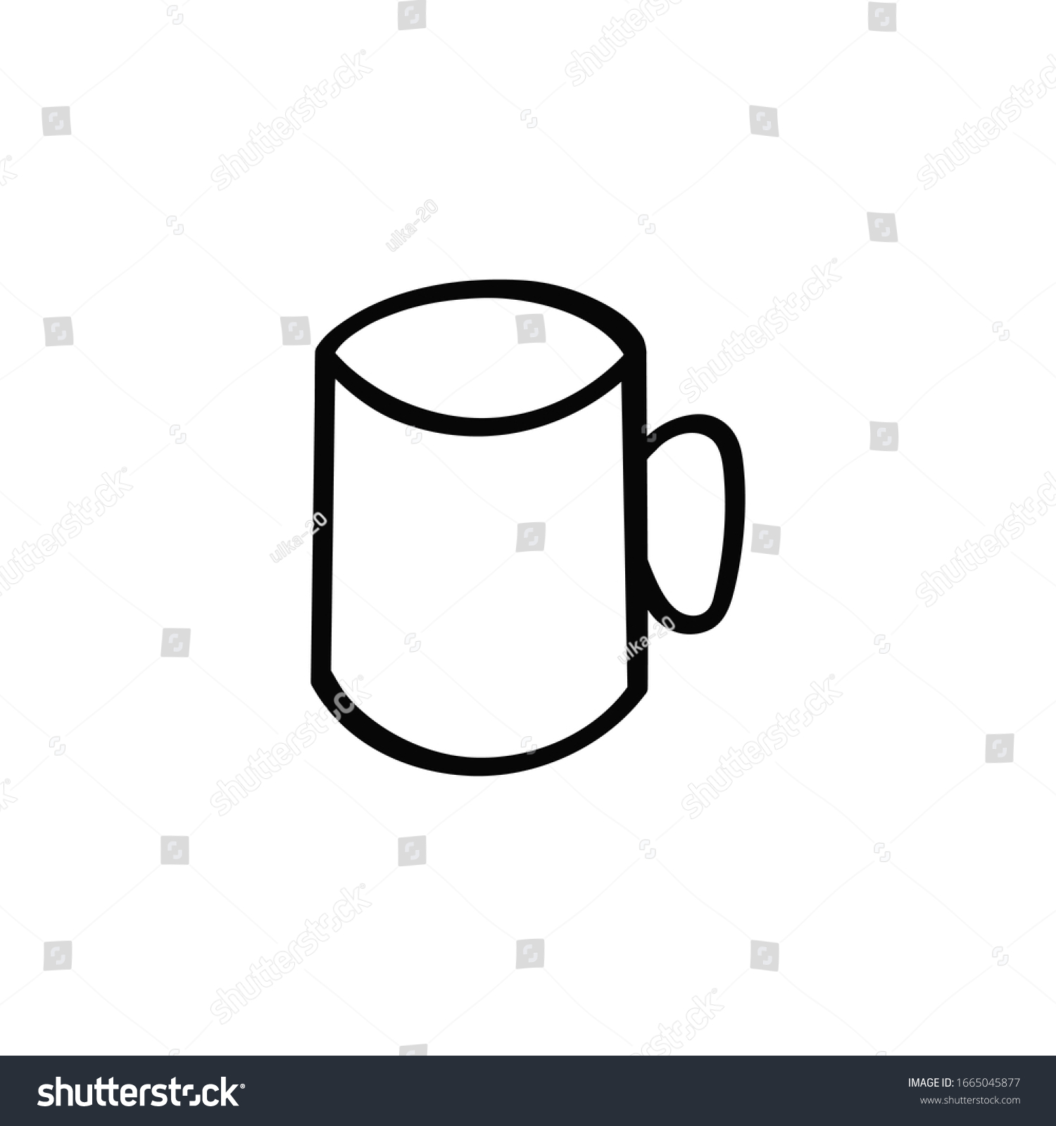 Mug Doodle Icon Drawing By Hand Stock Vector (Royalty Free) 1665045877 ...