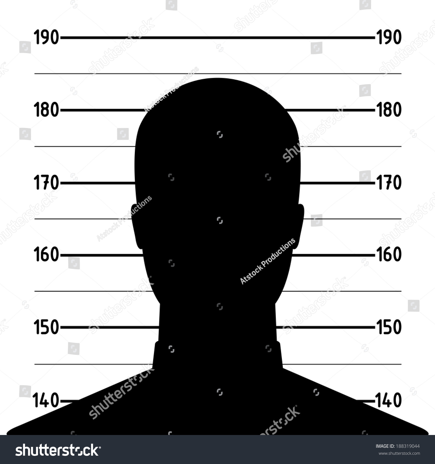 Mugshot Police Lineup Picture Anonymous Man Stock Vector (Royalty Free ...