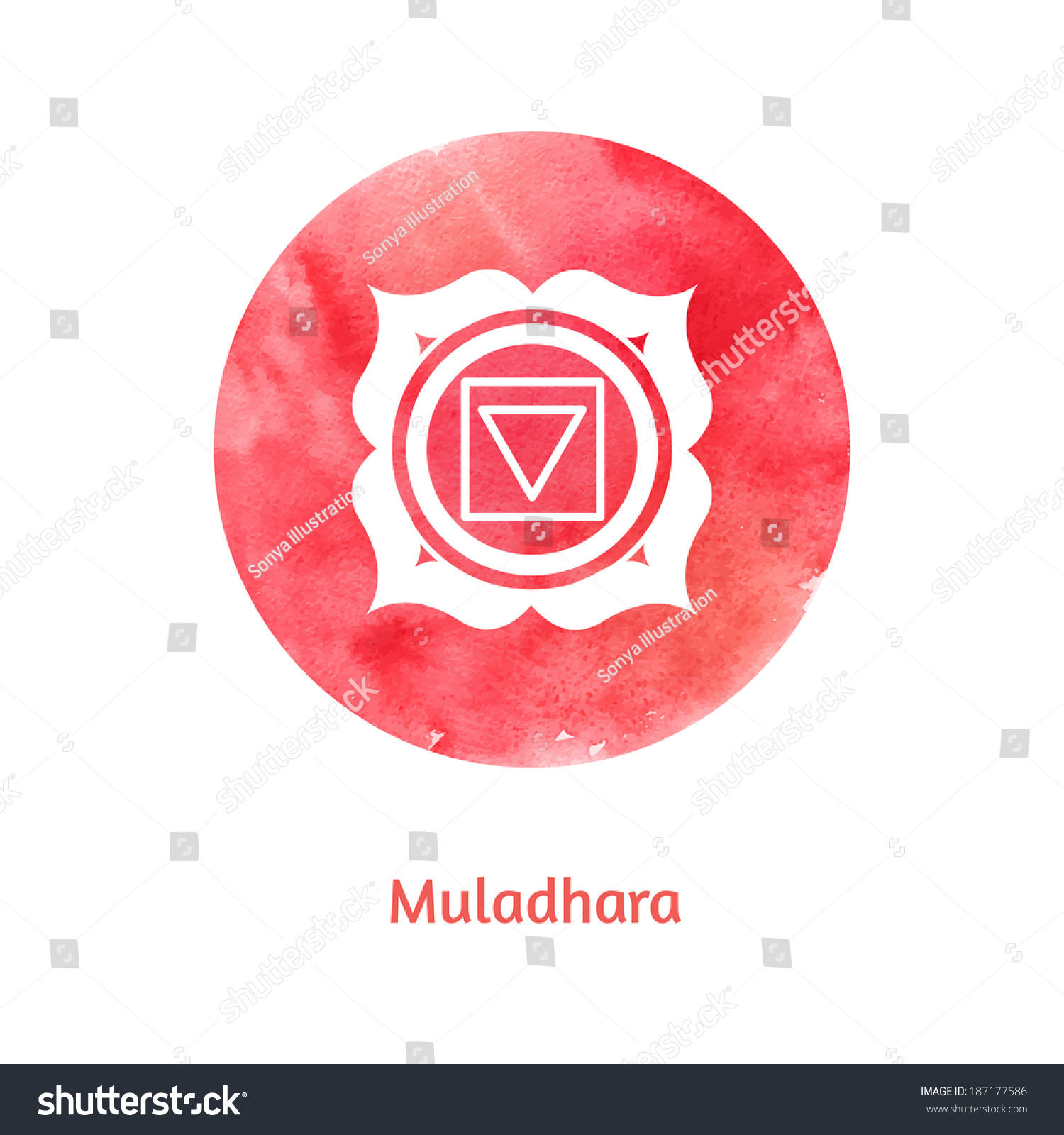 Muladhara Chakra Vector Illustration Stock Vector (royalty Free) 187177586