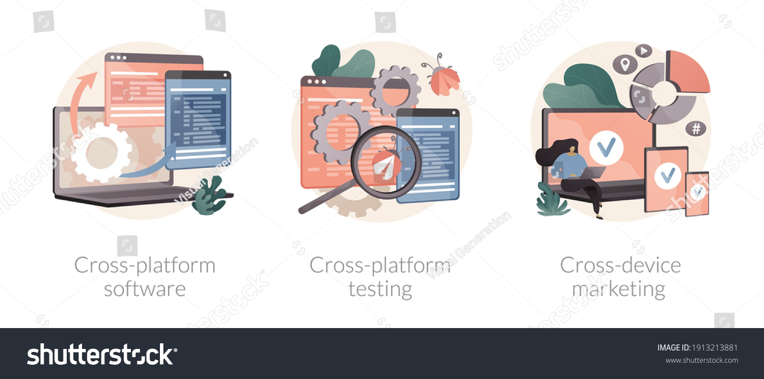 Multi Platform Framework Abstract Concept Vector Stock Vector (Royalty