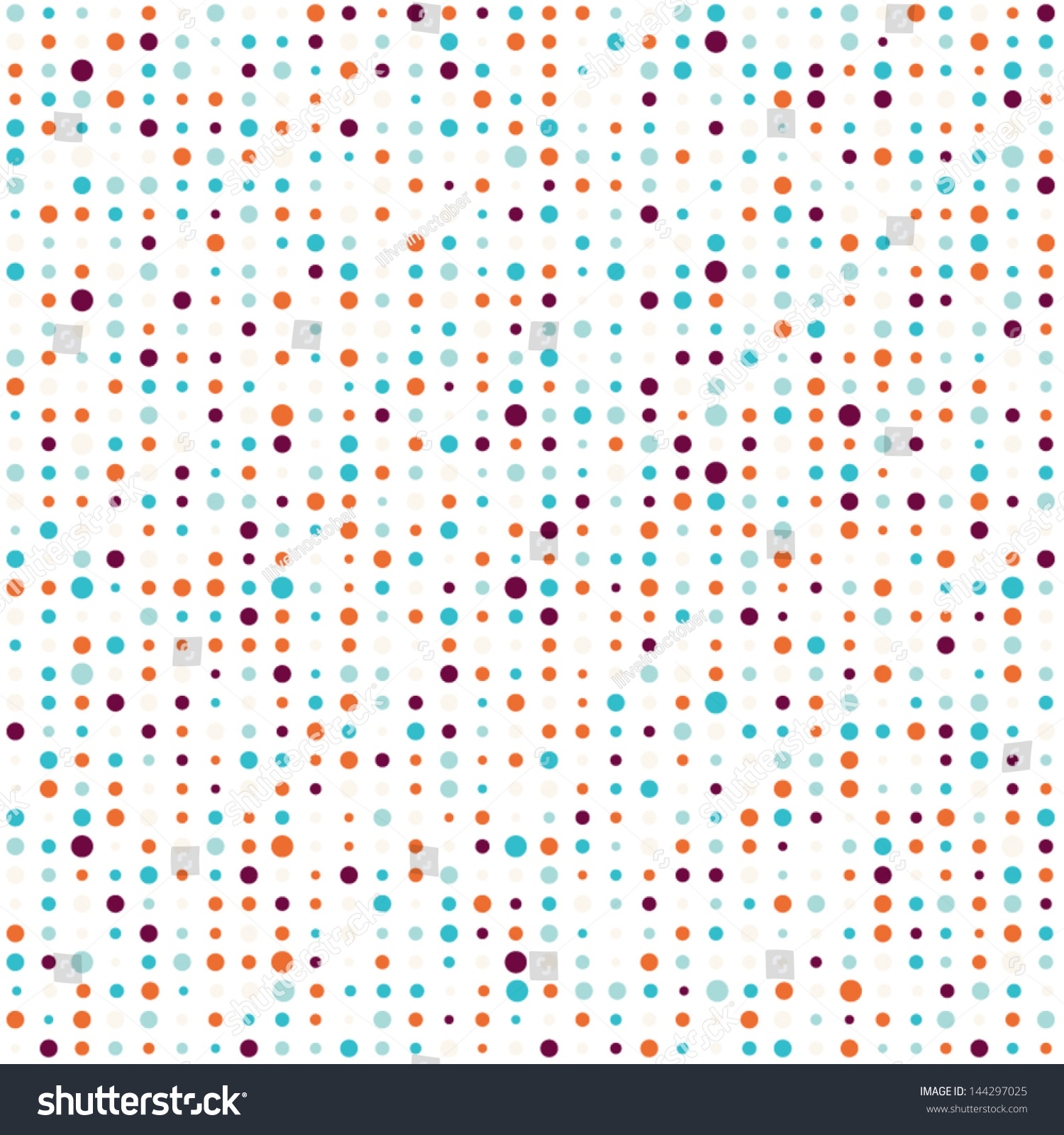 Multicolor Polka Dots Seamless Pattern Classic Stock Vector 144297025 ...