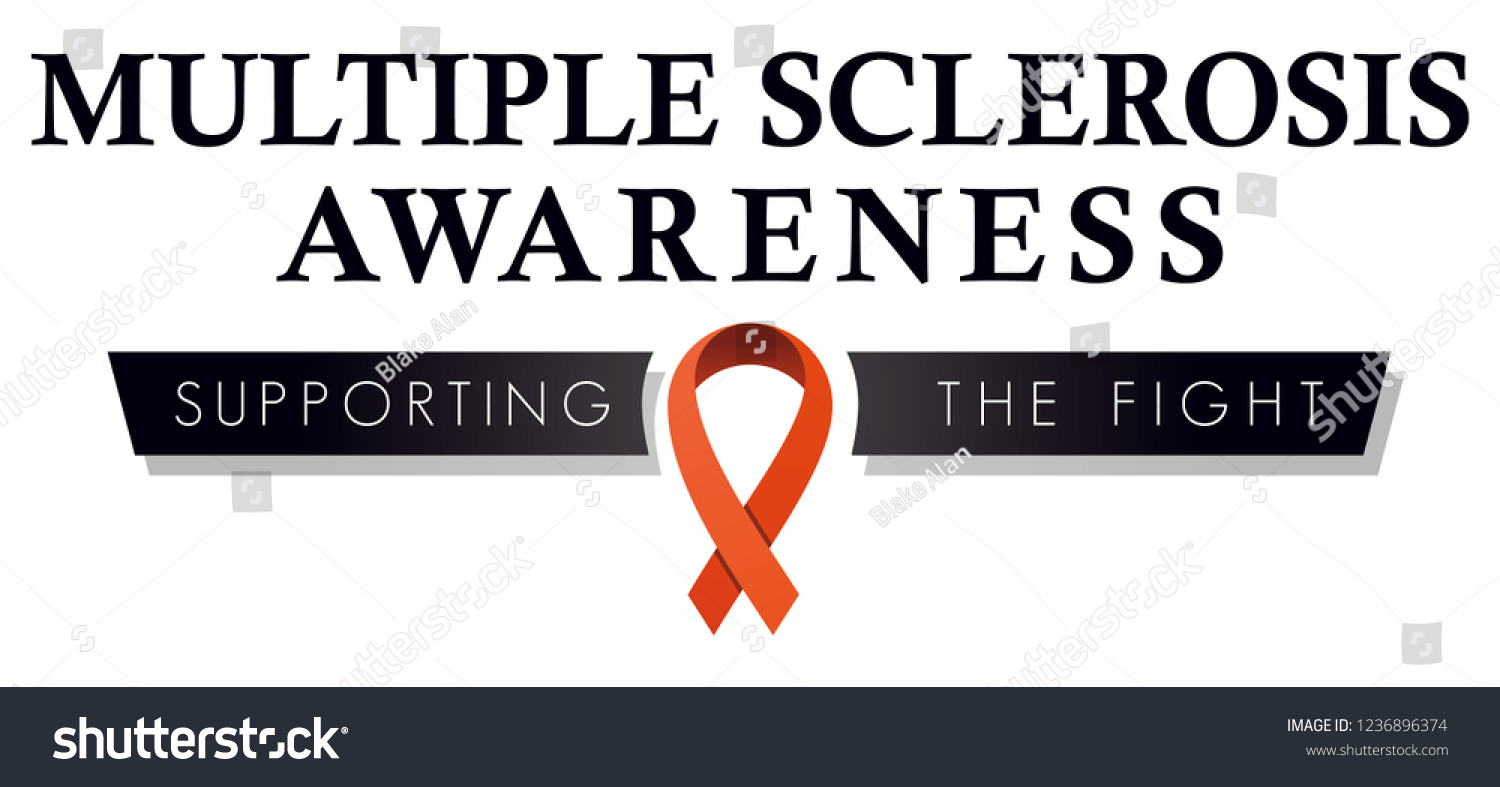 Multiple Sclerosis Awareness Ribbon Vector Image: vector de stock ...