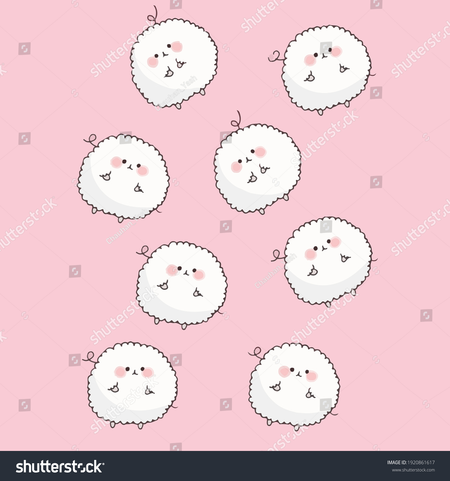 Multiple Sheep Vector Art Eps Stock Vector (Royalty Free) 1920861617