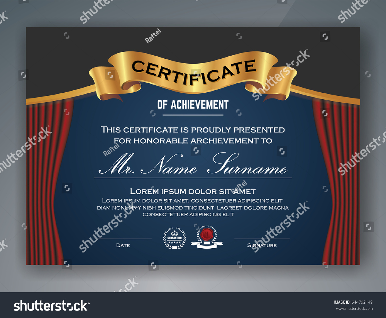 Multipurpose Professional Certificate Template Design Print Stock Vector Royalty Free 7108