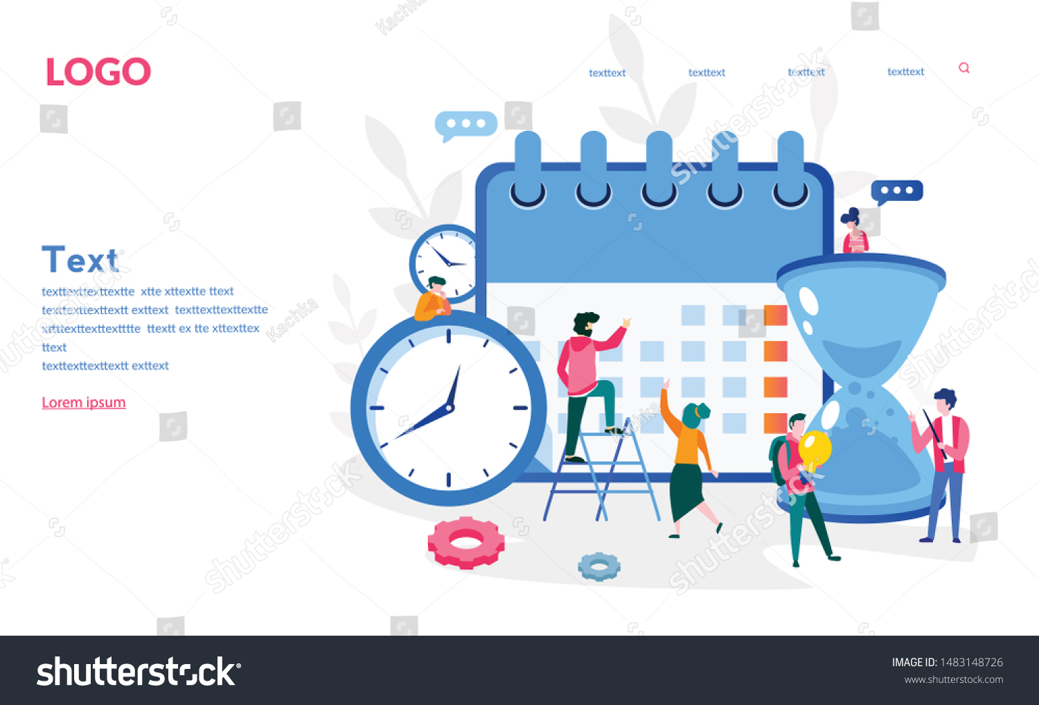 Multitasking Productivity Time Management Concept Calendar Stock Vector 