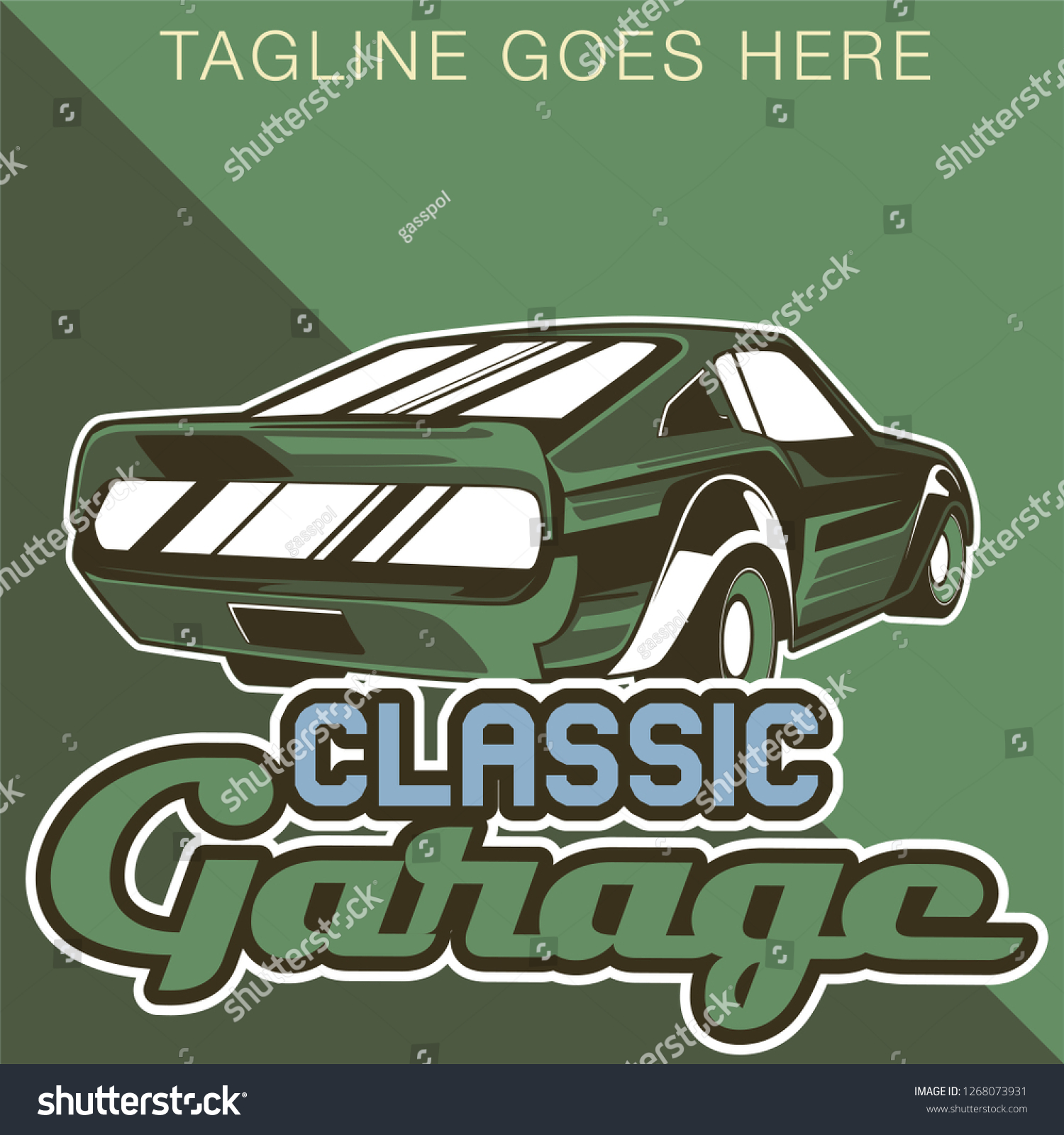 Muscle Car Retro 70s Vector Poster Stock Vector (Royalty Free ...