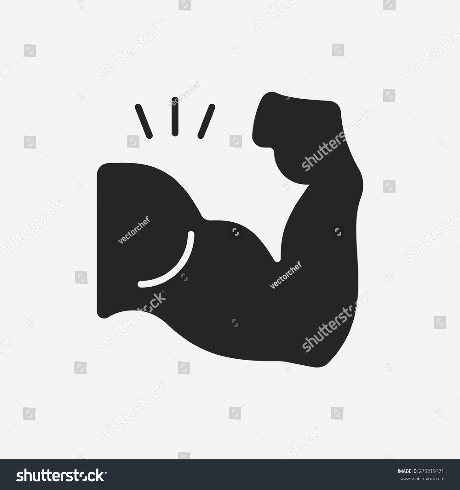 Muscle Icon Stock Vector 278219471 : Shutterstock