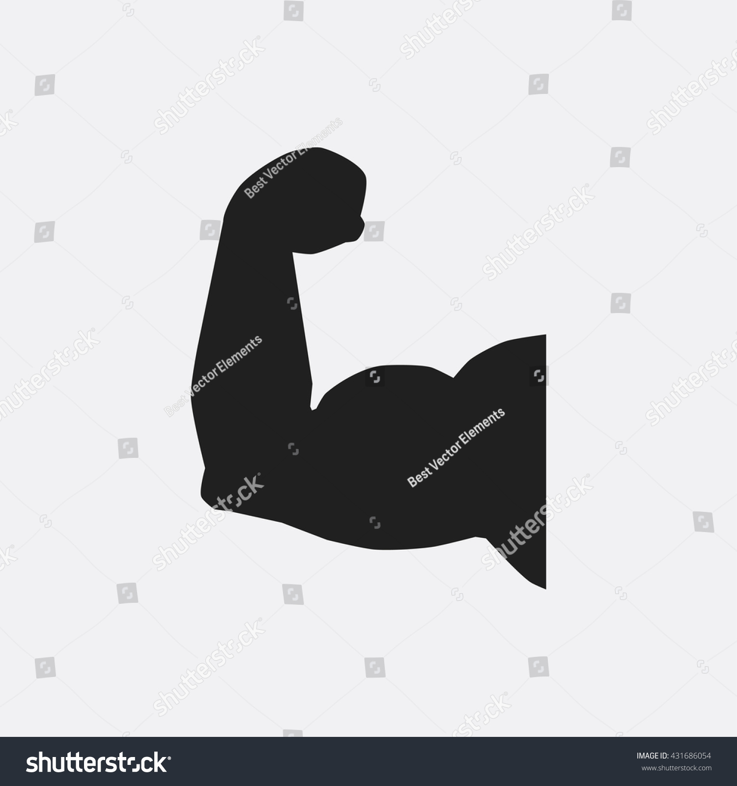 Muscular Arm Icon Stock Vector Illustration 431686054 : Shutterstock