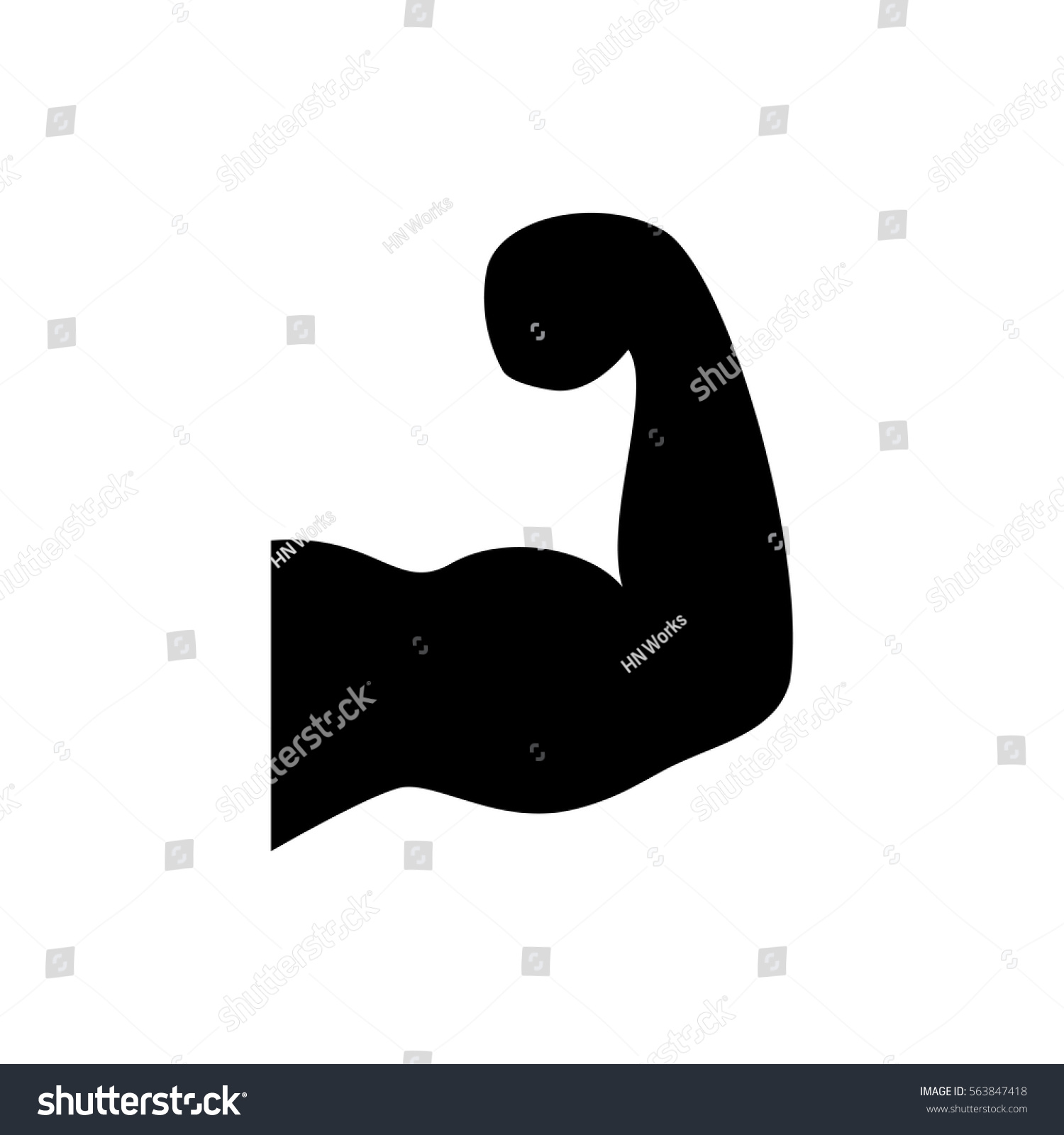 Muscular Arm Icon Illustration Isolated Vector Stock Vector 563847418 ...