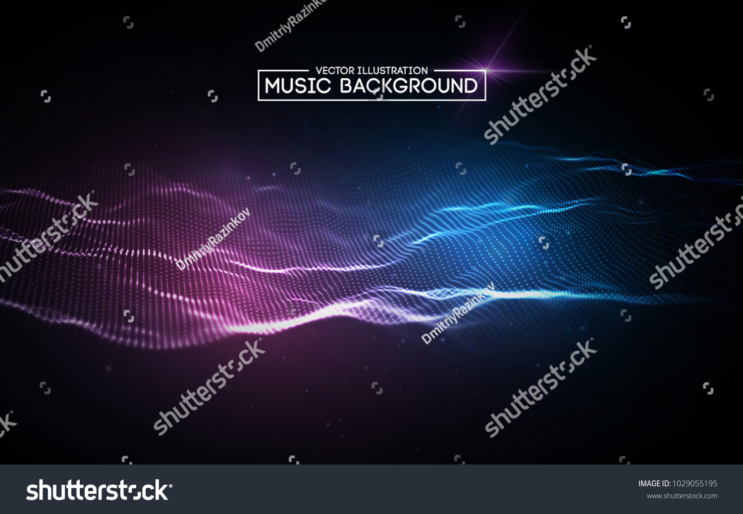 Music Abstract Background Blue Equalizer Music Stock Vector Royalty Free 1029055195