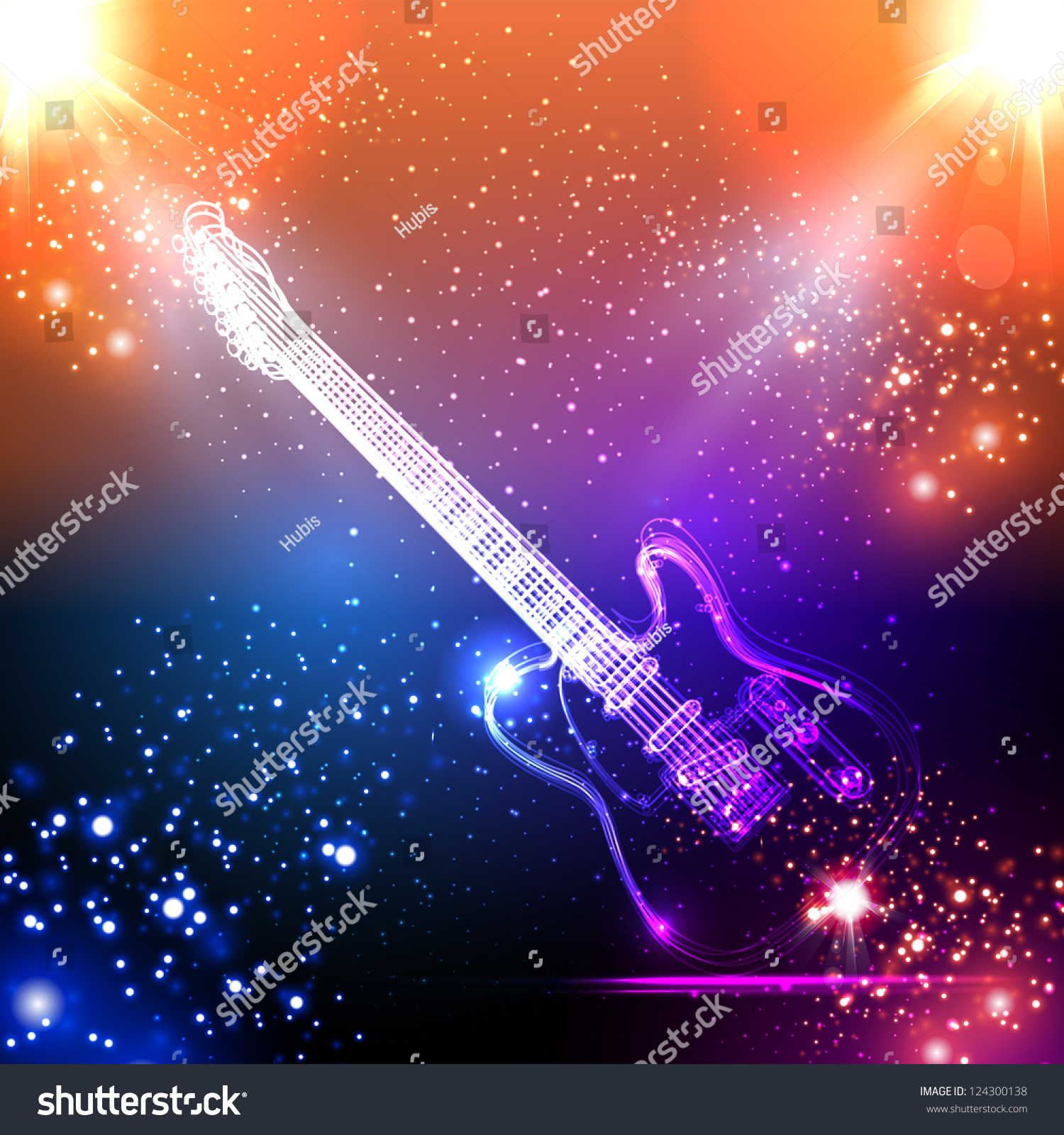 Music Background Light Guitar Stock Vector Royalty Free 124300138 Shutterstock 8959