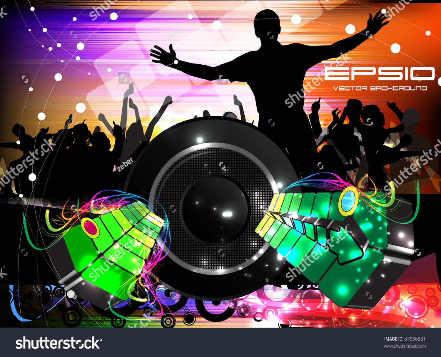 Music Background Party Stock Vector 87536881 Shutterstock