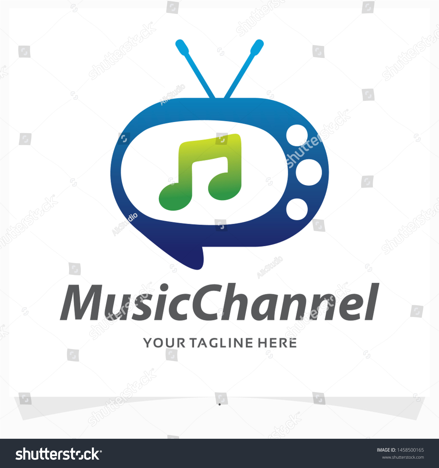 Vector De Stock Libre De Regalias Sobre Music Channel Logo Design Template