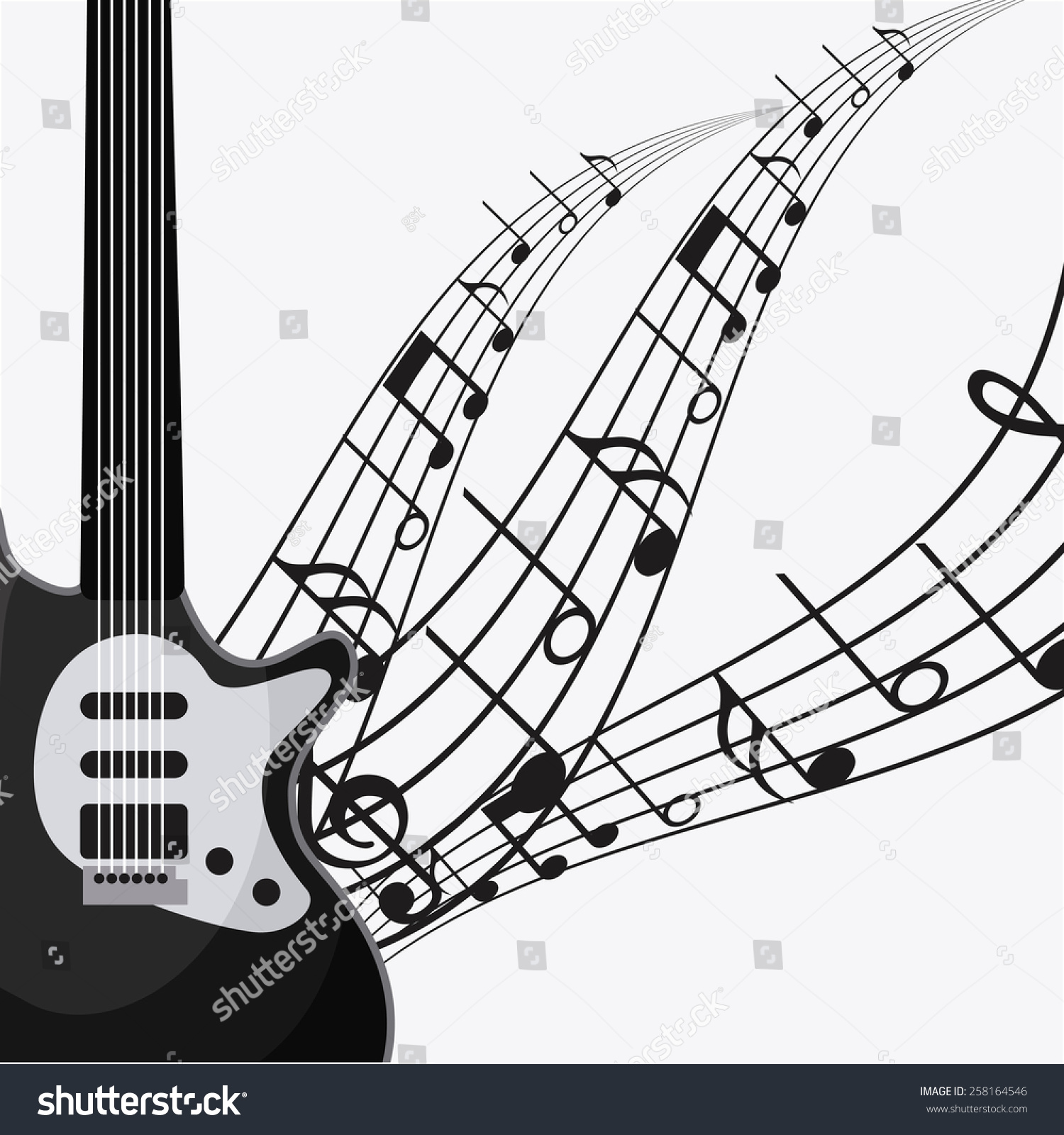 Music Design Vector Illustration Eps10 Graphic Stock Vector 258164546