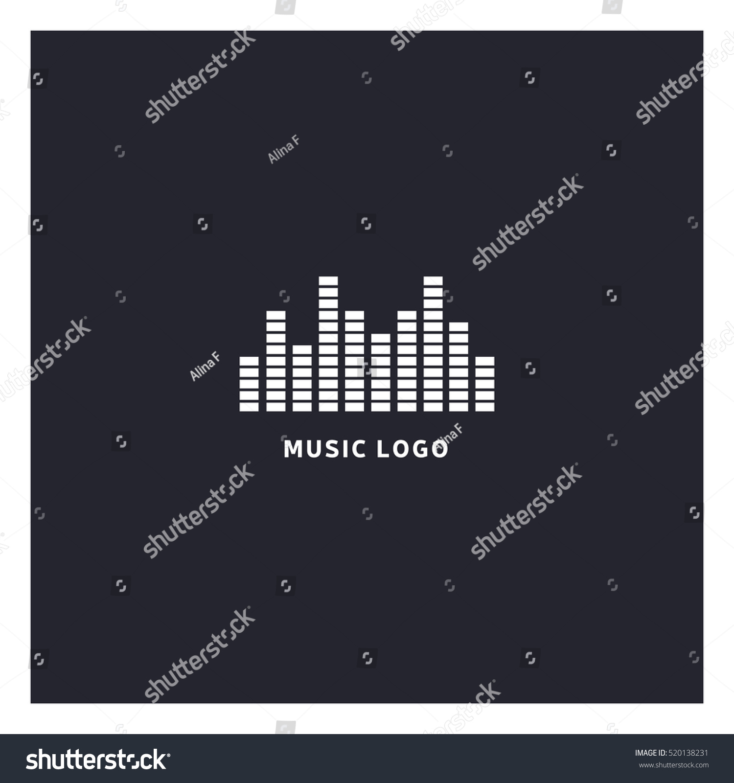 Music Equalizer Logo Audio Electronic Icon Stock Vector (Royalty Free ...