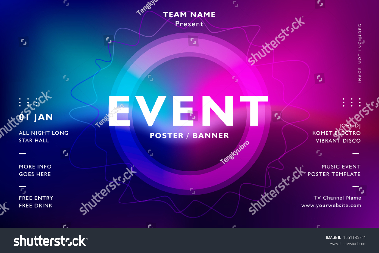 Music Event Banner Design Template Digital Stock Vector (Royalty Regarding Event Banner Template