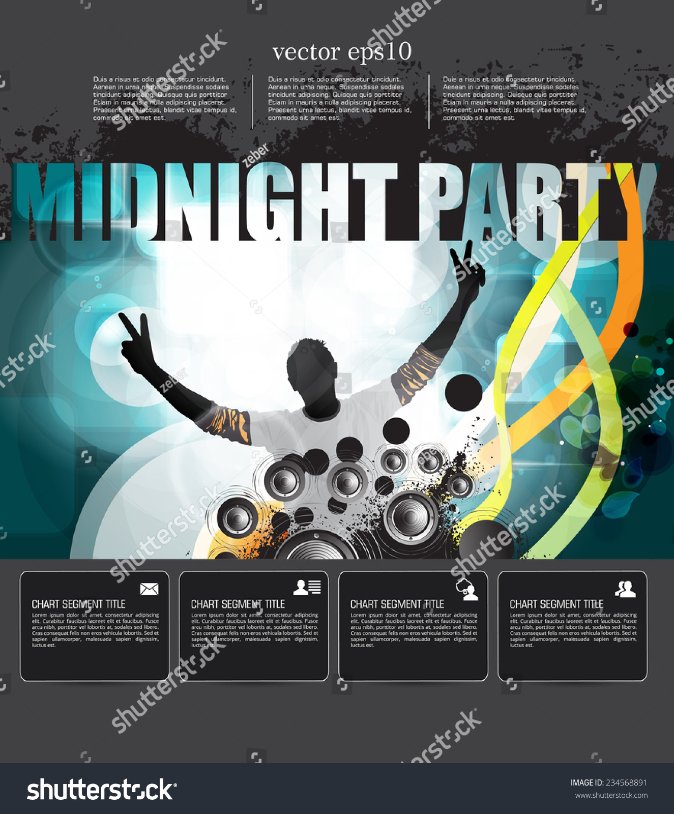 Music Event Poster Vector Stock Vector (Royalty Free) 234568891