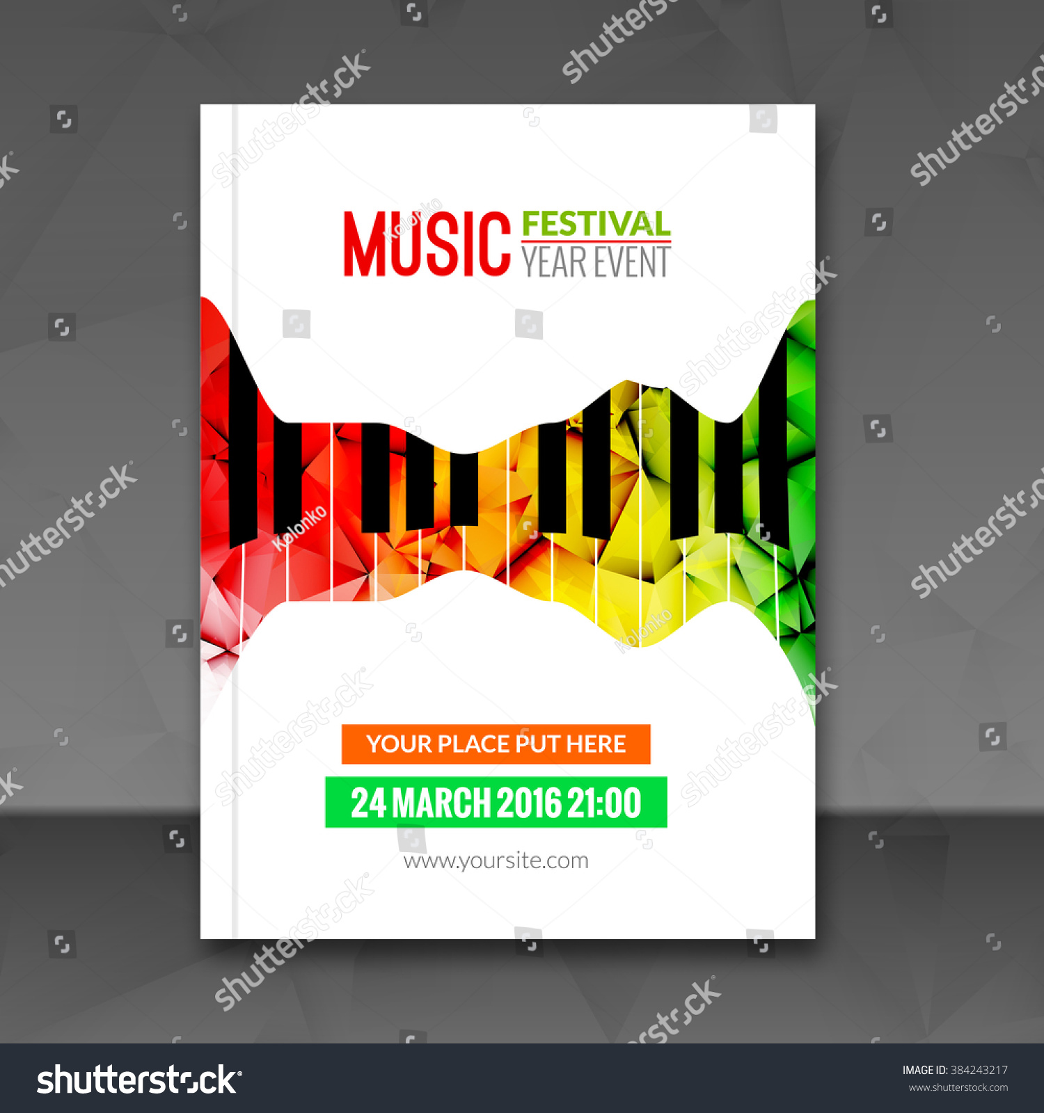 Music Festival Poster Background Flyer Template Stock Vector Royalty Free