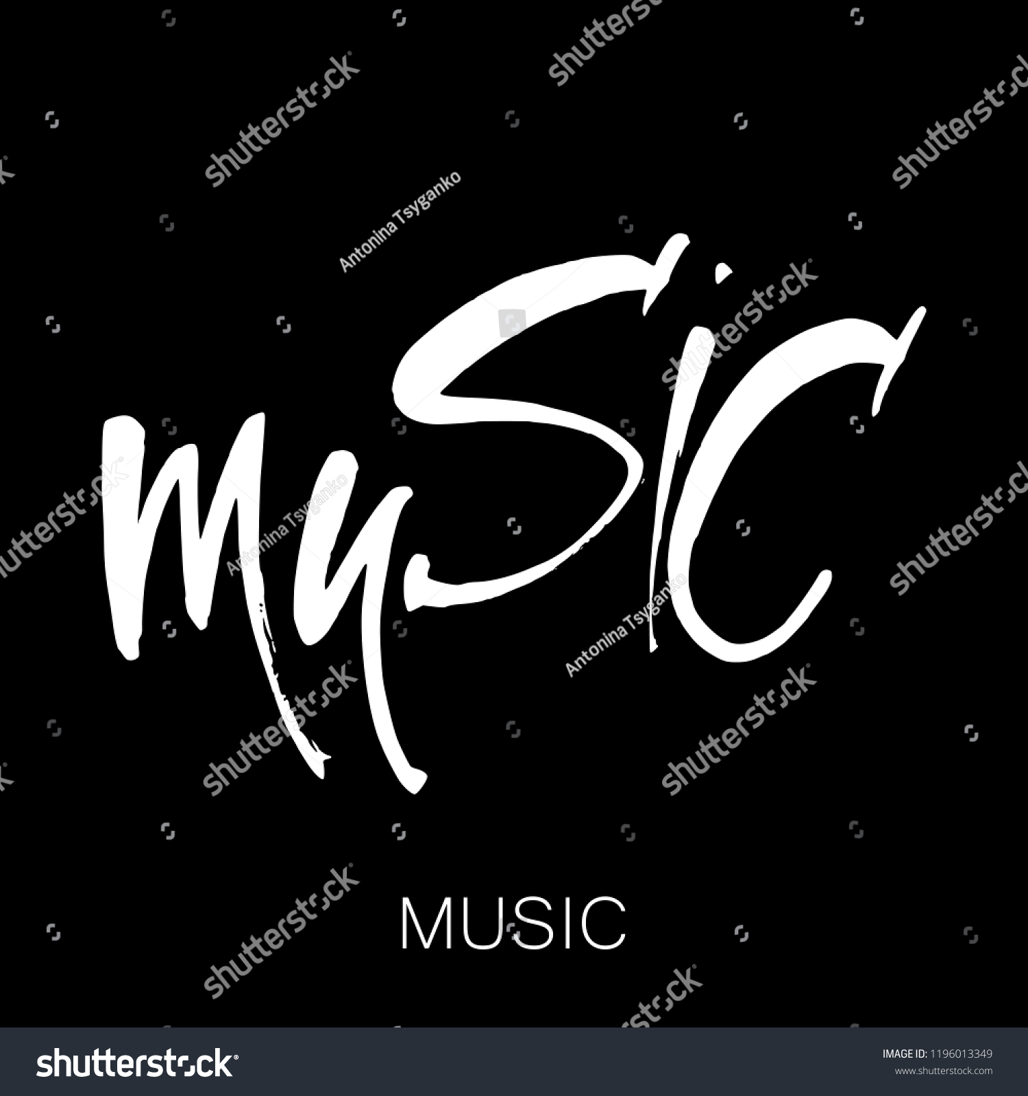 Music Ink Calligraphy Hand Written Lettering Stock Vector (Royalty Free ...