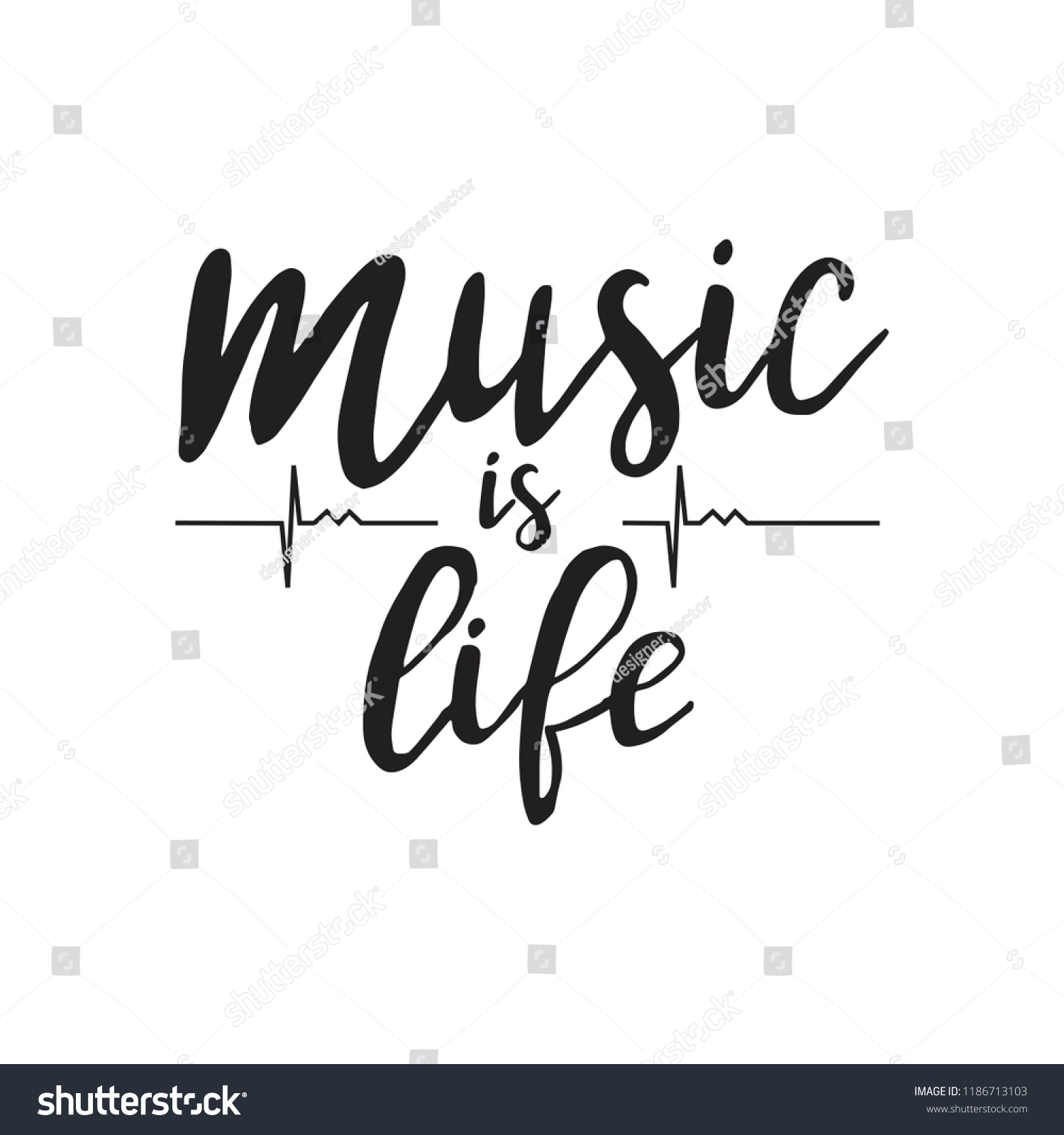 Music Life Vector Hand Drawn Illustration Stock Vector (Royalty Free ...