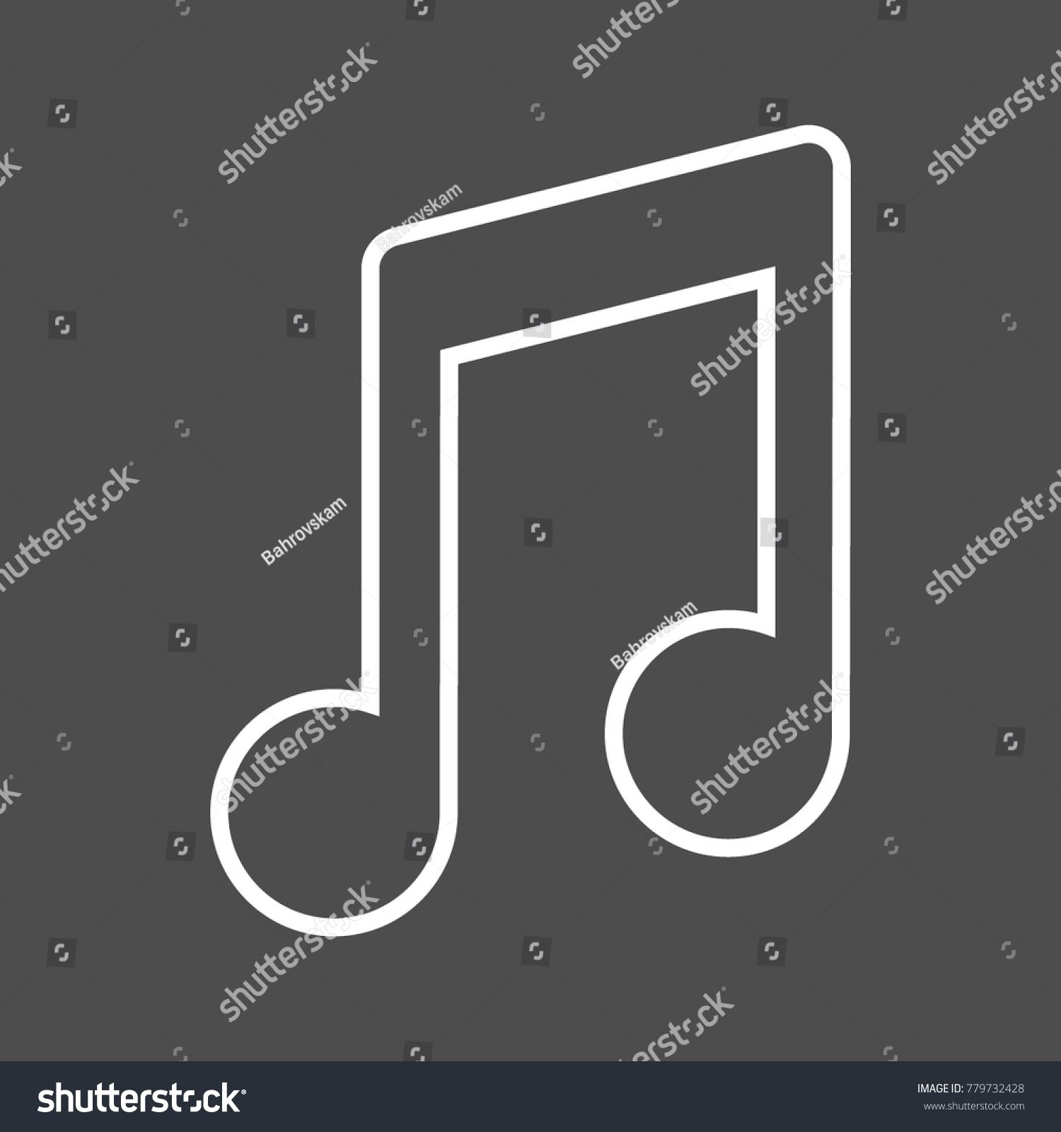 Music Note Icon Outline Transparent Stock Vector (royalty Free 