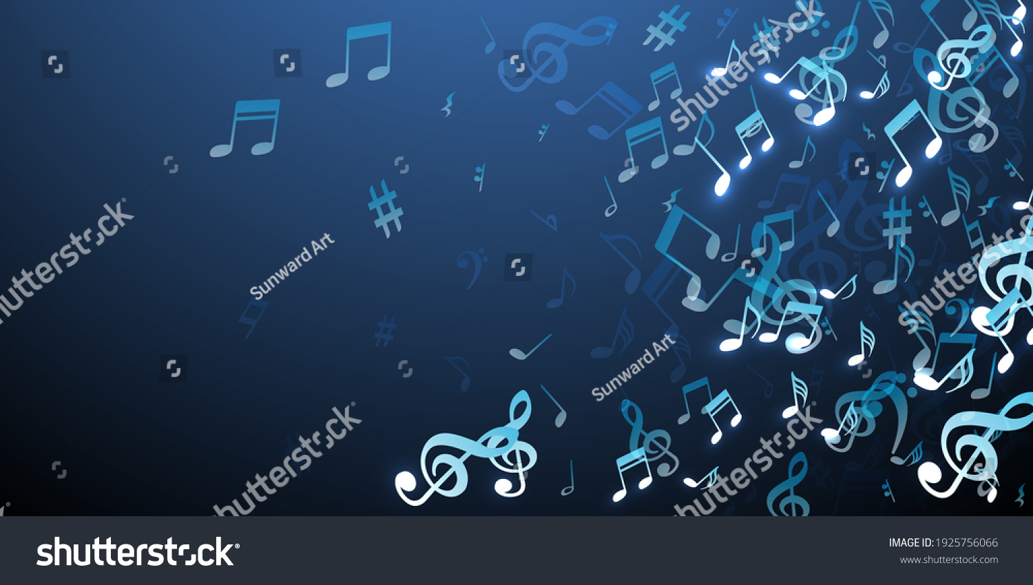 Music Note Icons Vector Wallpaper Audio Stock Vector (Royalty Free ...