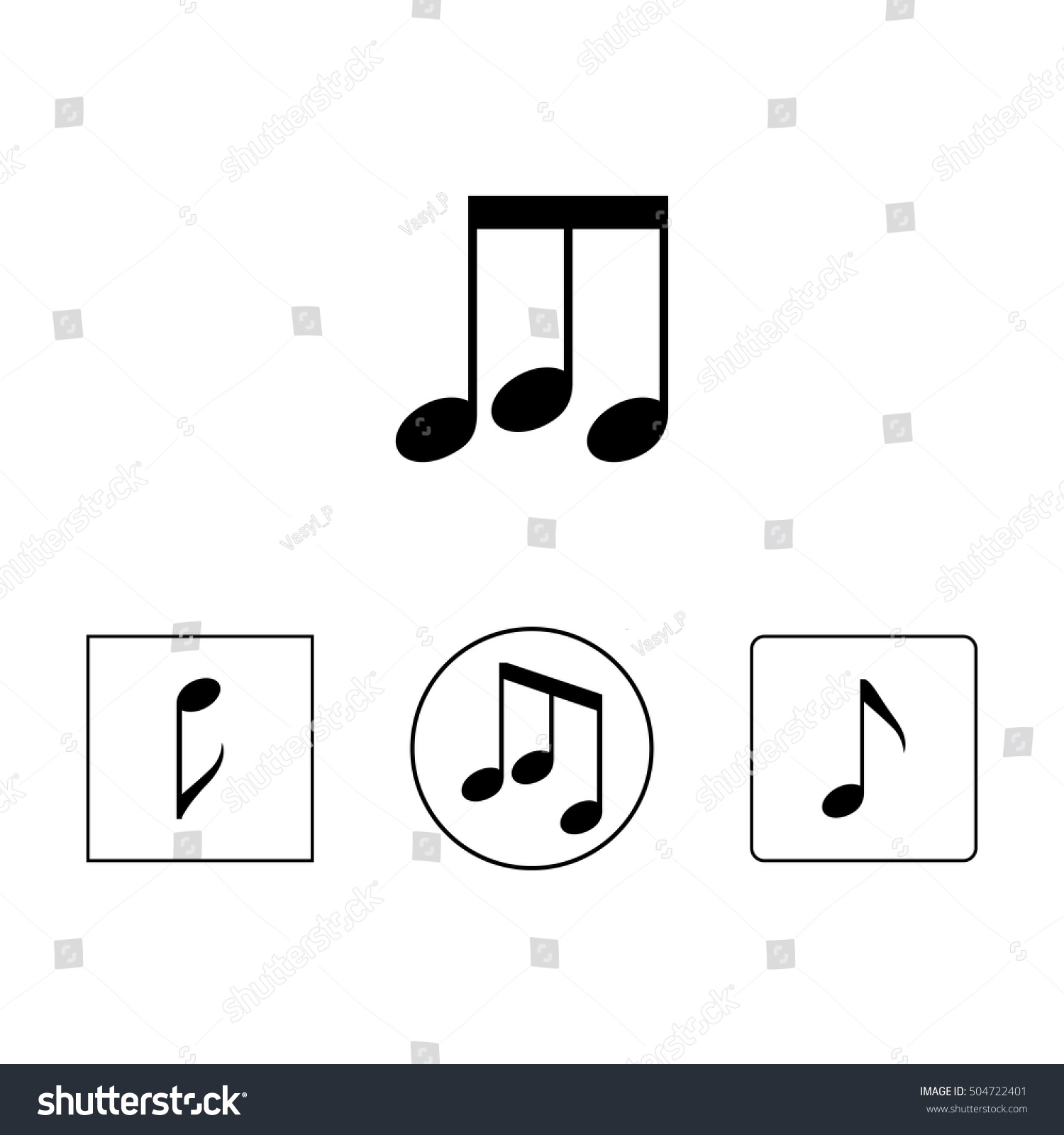 Music Notes Stock Vector Illustration 504722401 : Shutterstock