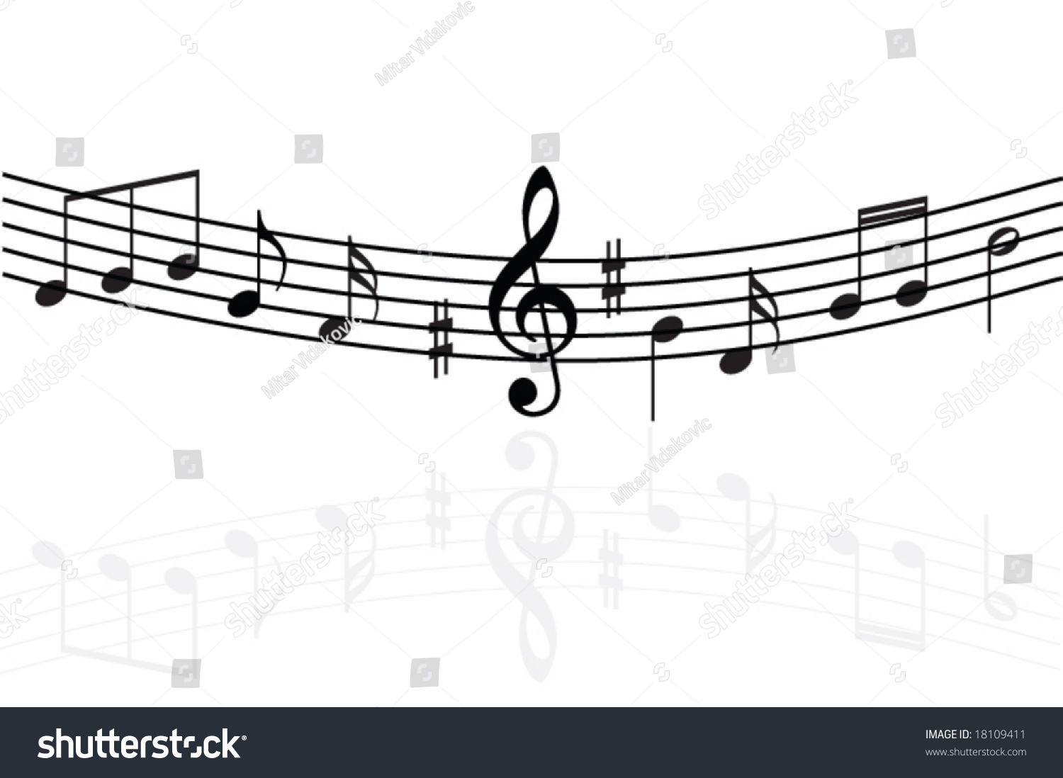 Music Notes Background Stock Vector 18109411 - Shutterstock