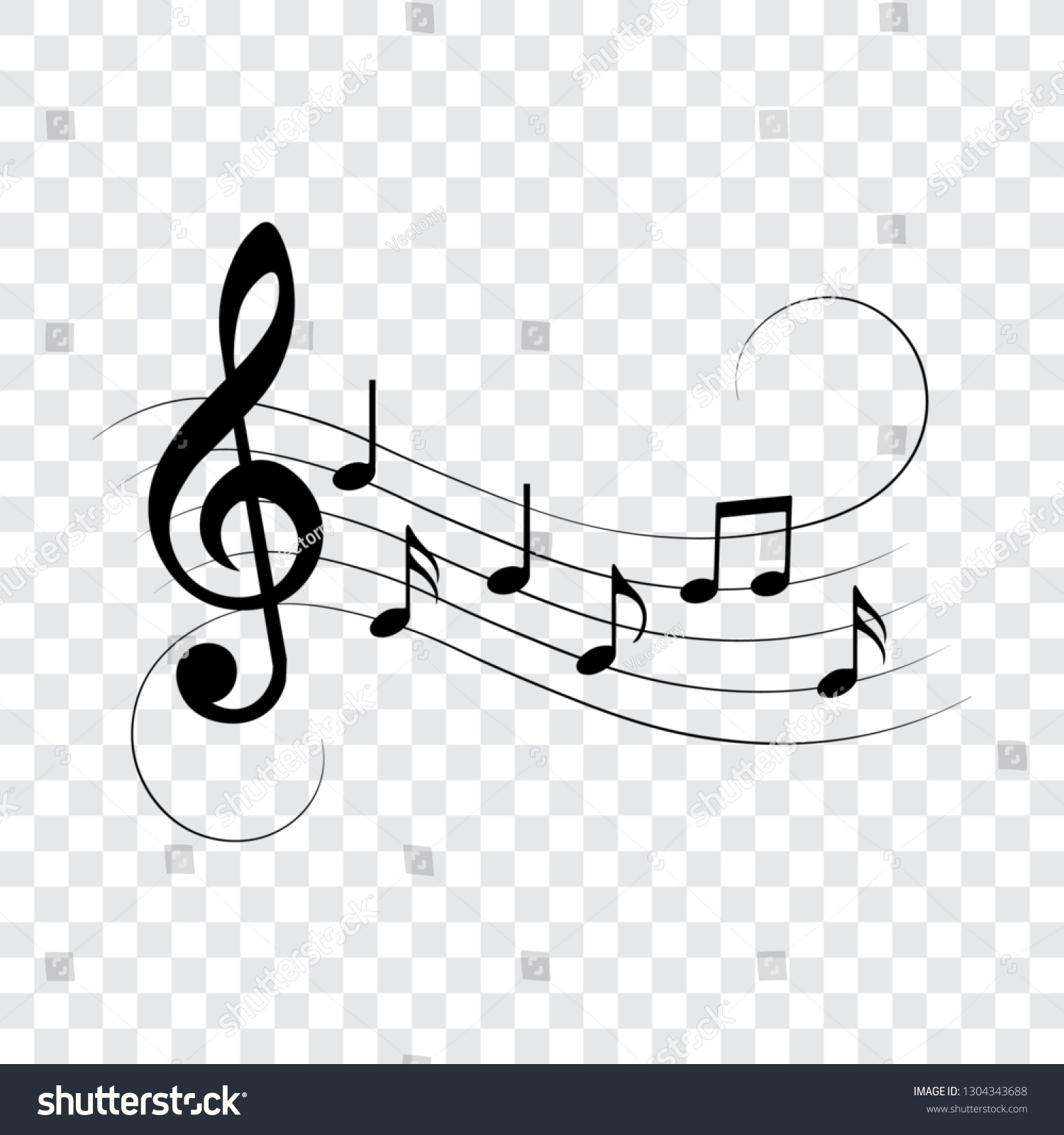 Music Notes Musical Design Vector Illustration Stock Vector (Royalty ...