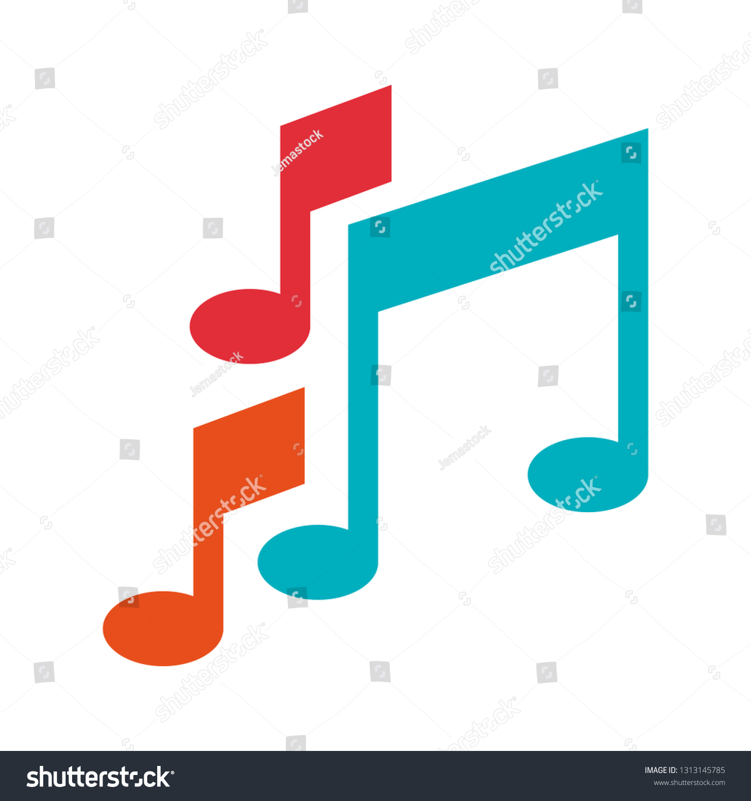 Music Notes Symbol Stock Vector (royalty Free) 1313145785 