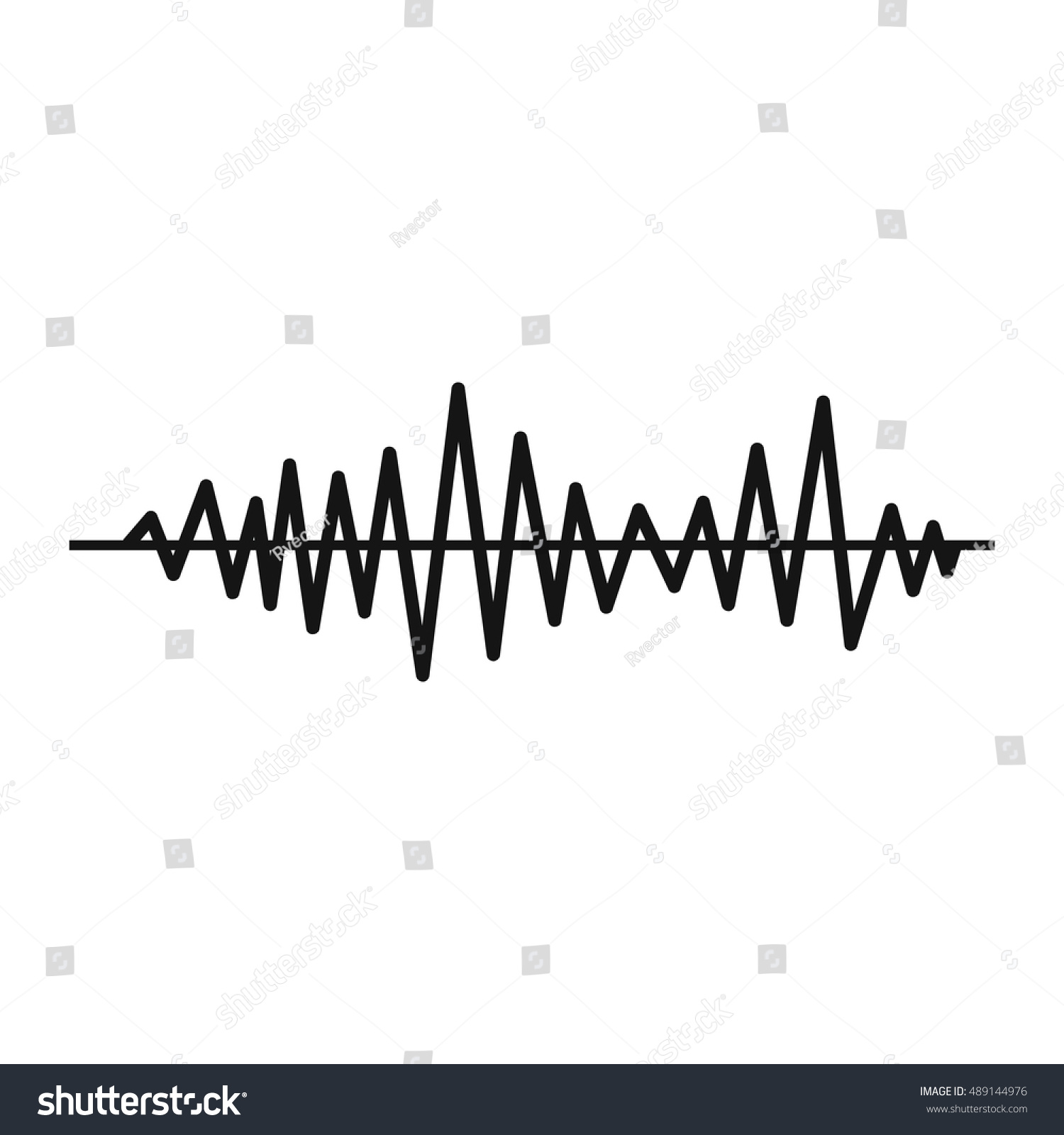 Music Sound Waves Icon Simple Style Stock Vector 489144976 - Shutterstock