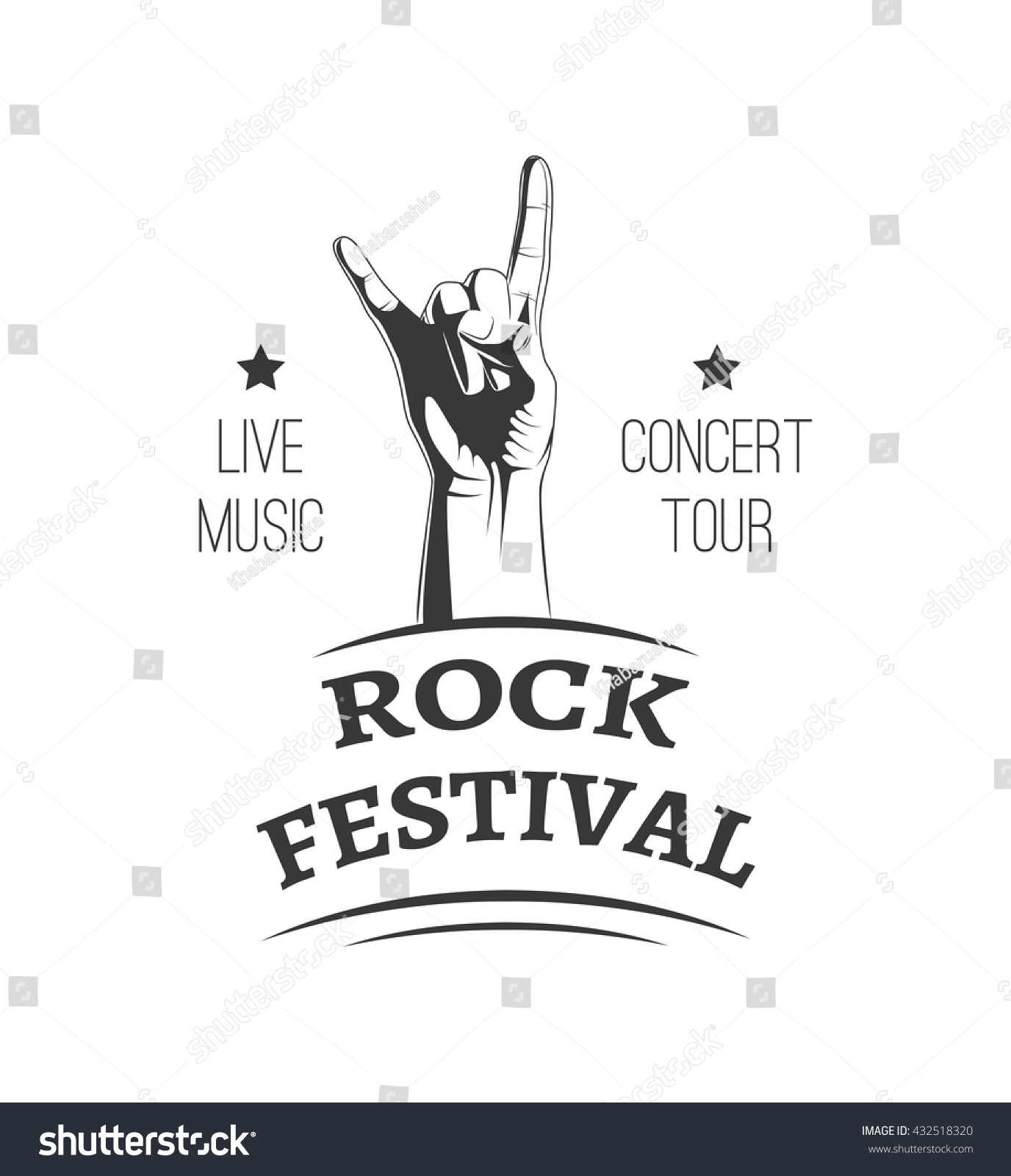 Music Style Logo Templates Rock Festival Stock Vector (Royalty Free ...