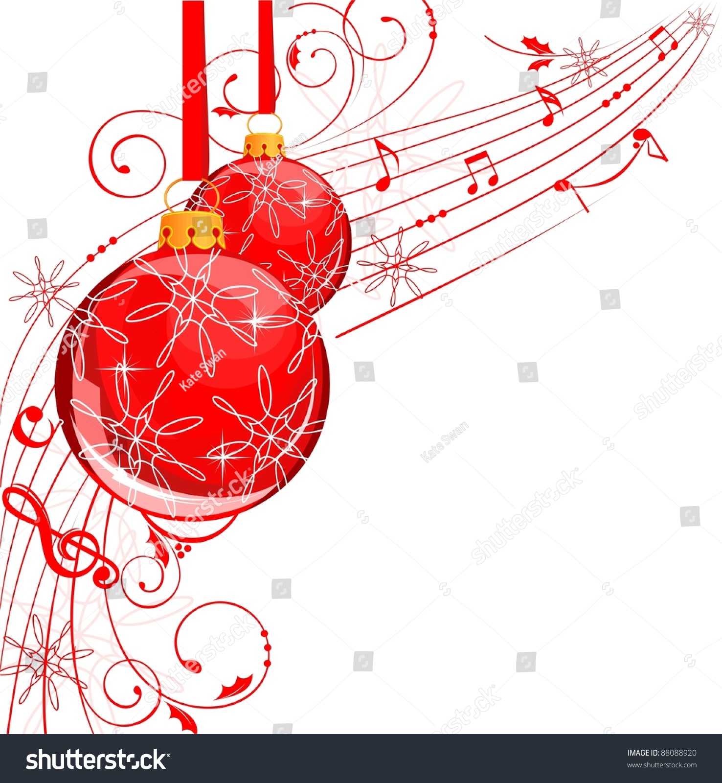 songs banner christmas 88088920 Stock Balls Christmas Musical Banner Vector