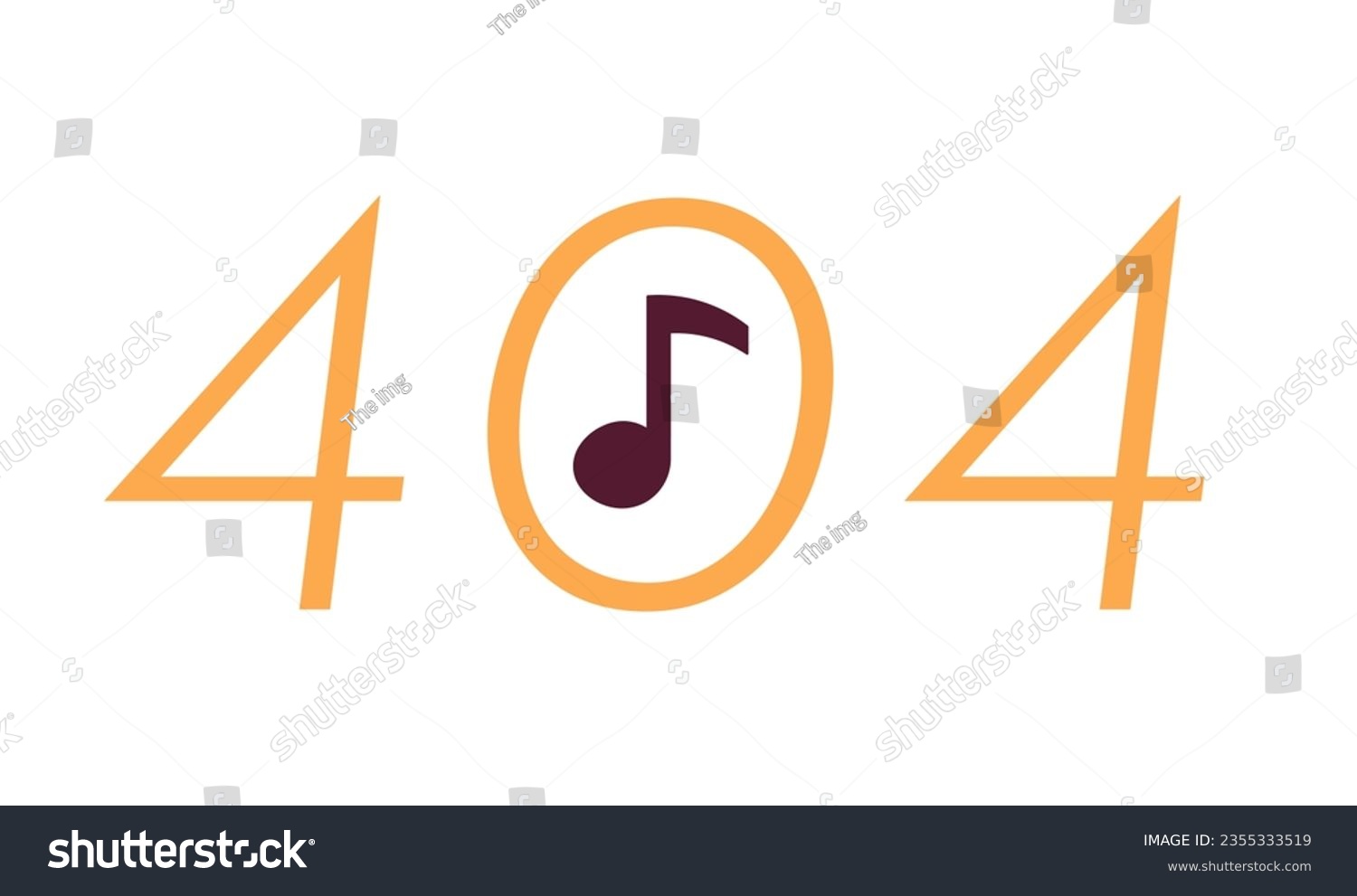 SVG of Musical note error 404 flash message. Create music. Empty state ui design. Page not found popup cartoon image. Vector flat illustration concept on white background svg