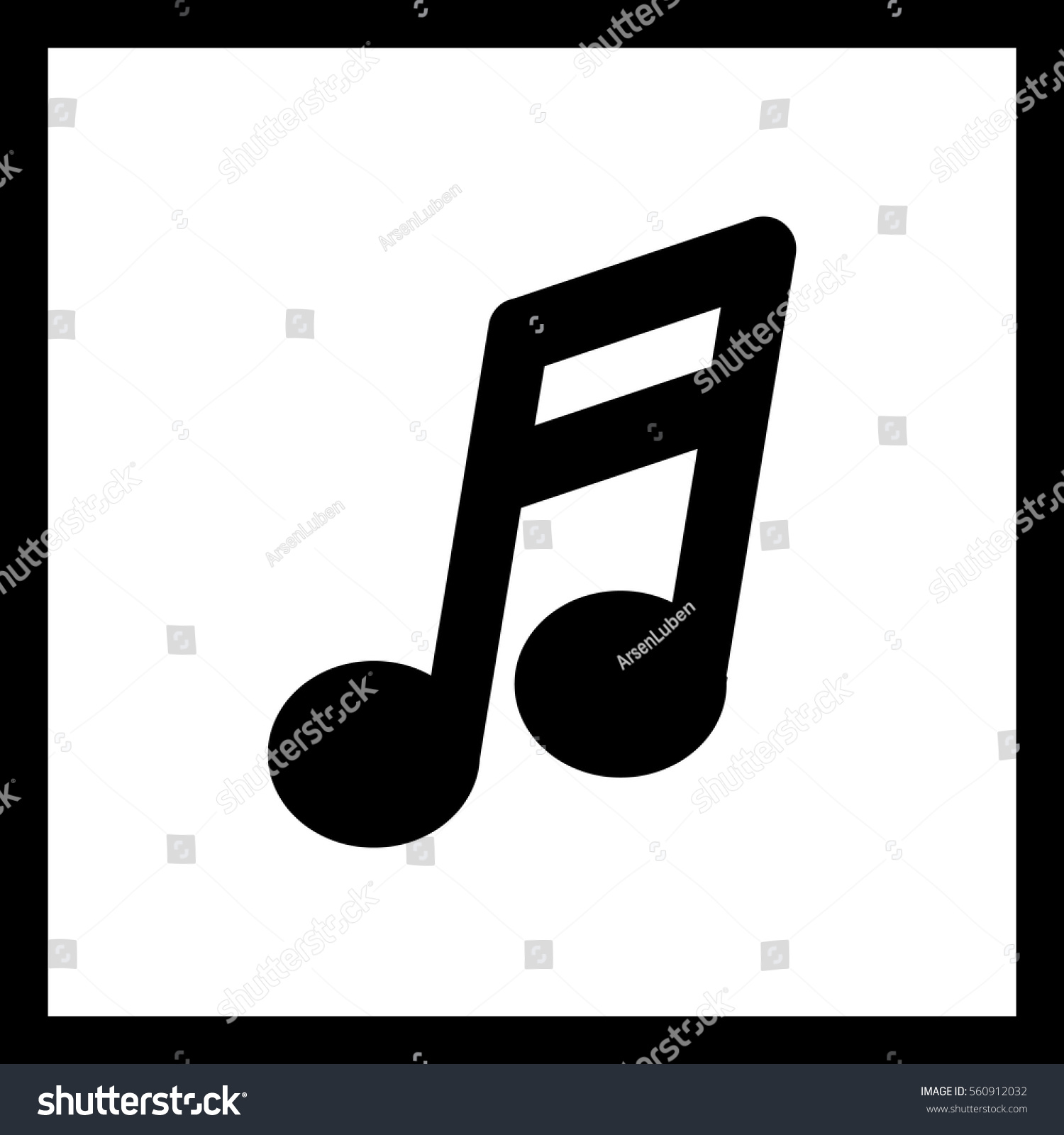 Musical Note Iconvector Stock Vector 560912032 - Shutterstock