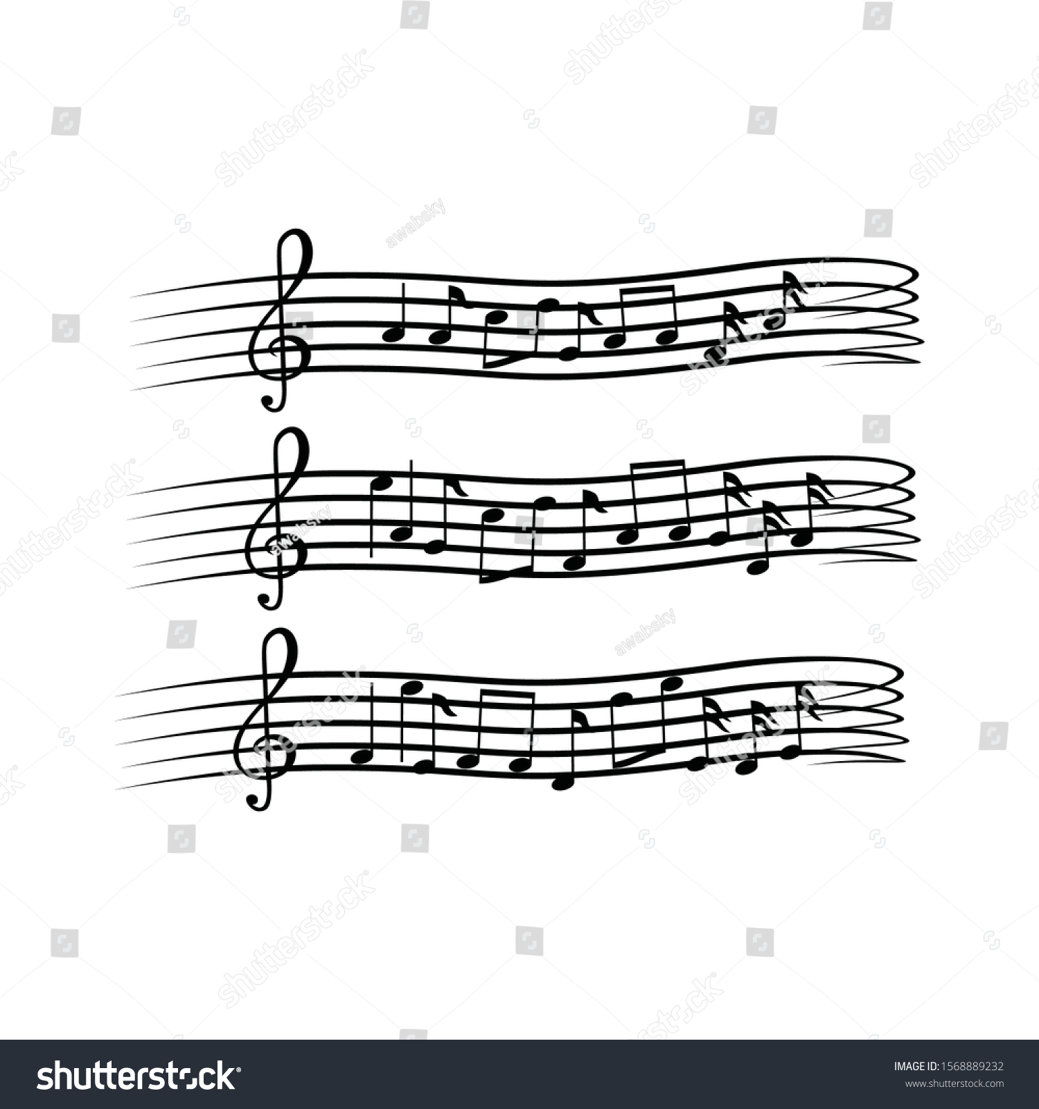 Musical Notes Collections Vector Illustration Stock Vector (Royalty ...