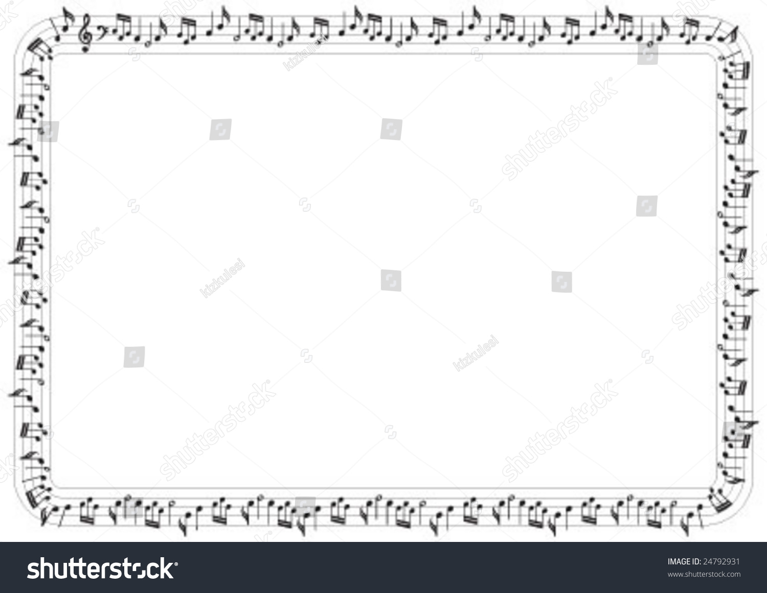 Musical Notes In The Frame Stock Vector Illustration 24792931 ...