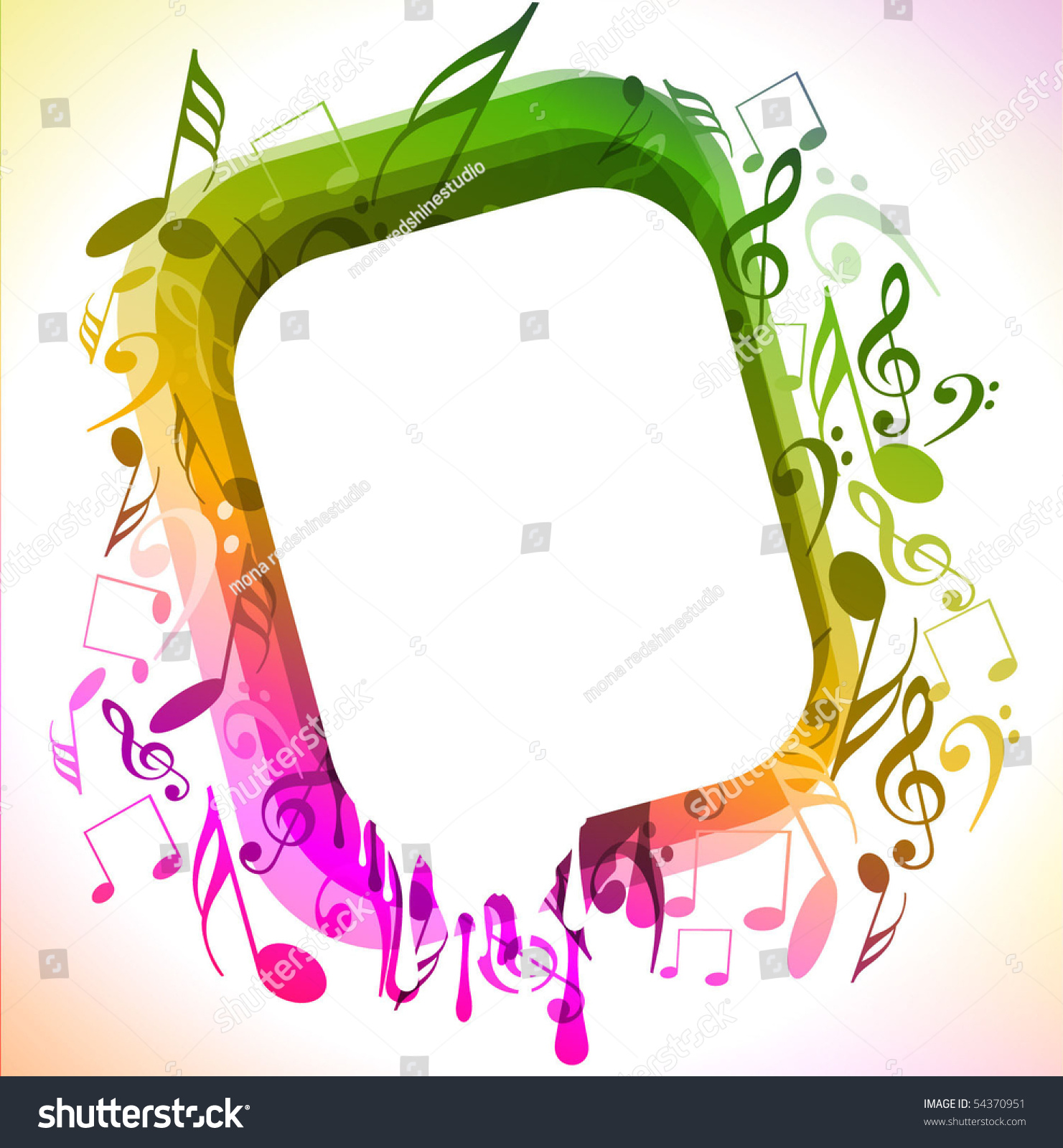 Musical Theme Background With Sample Text,Vector Illustration ...